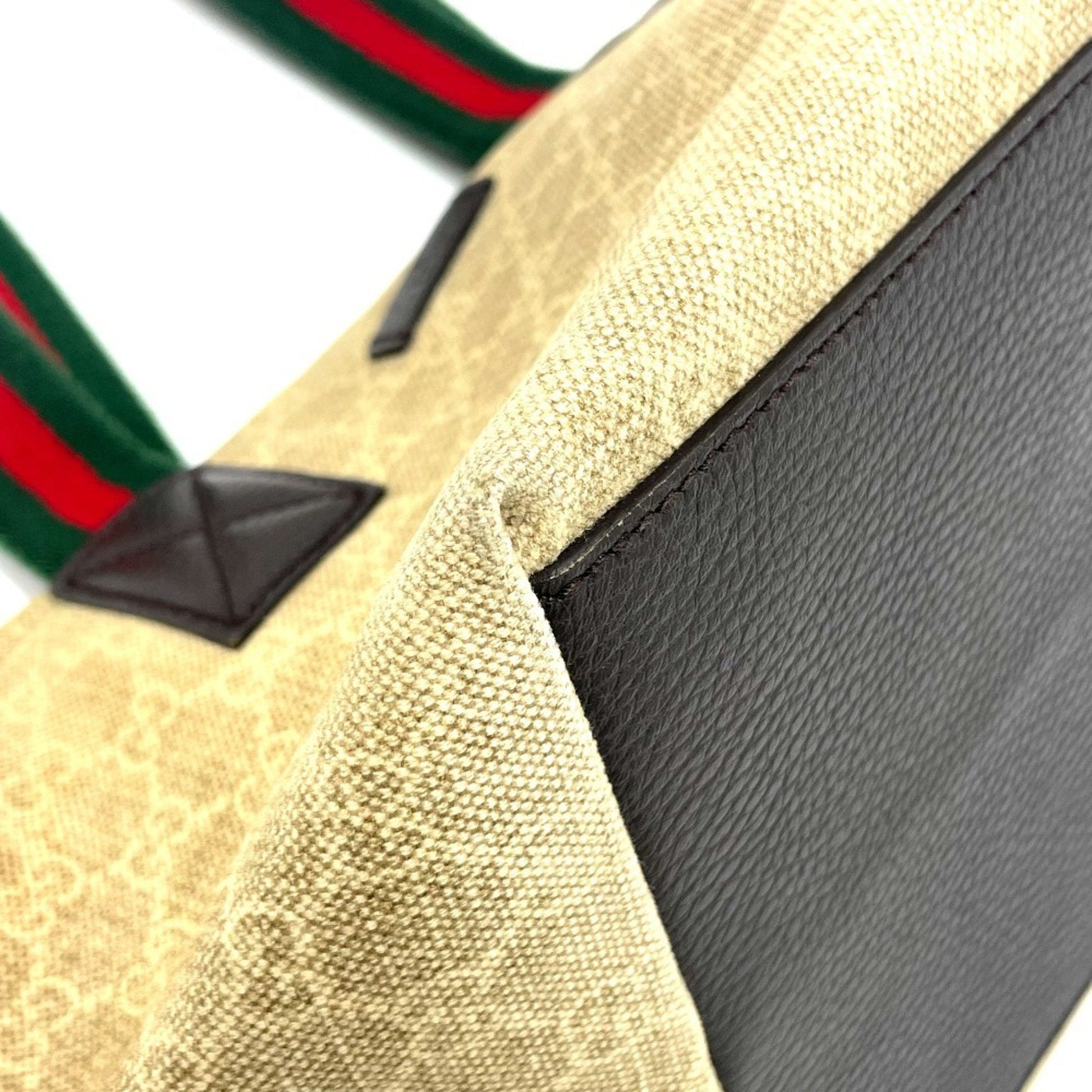 Gucci Beige Gg Canvas Tote Bag