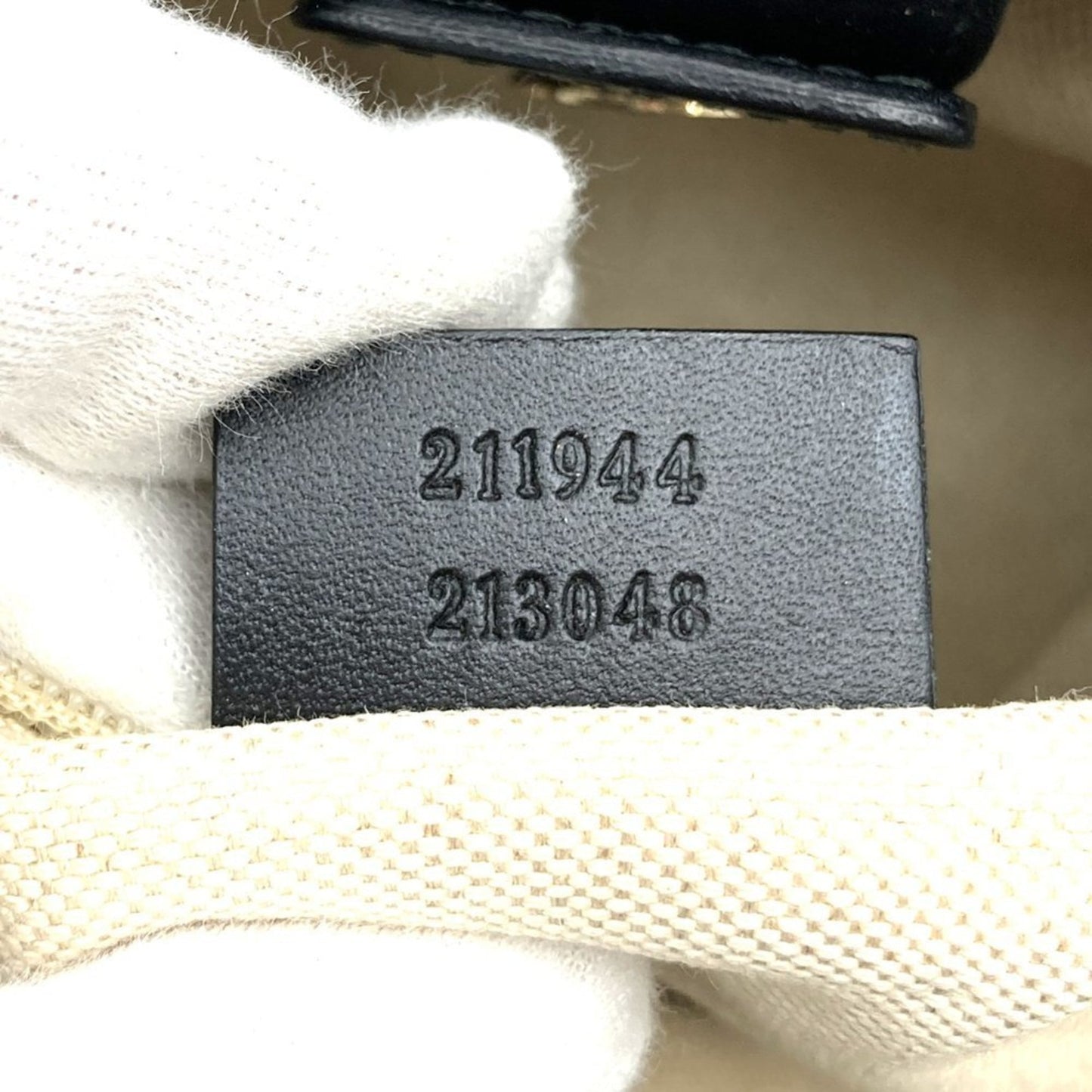 Gucci Beige Black Brown Canvas Leather Tote Bag
