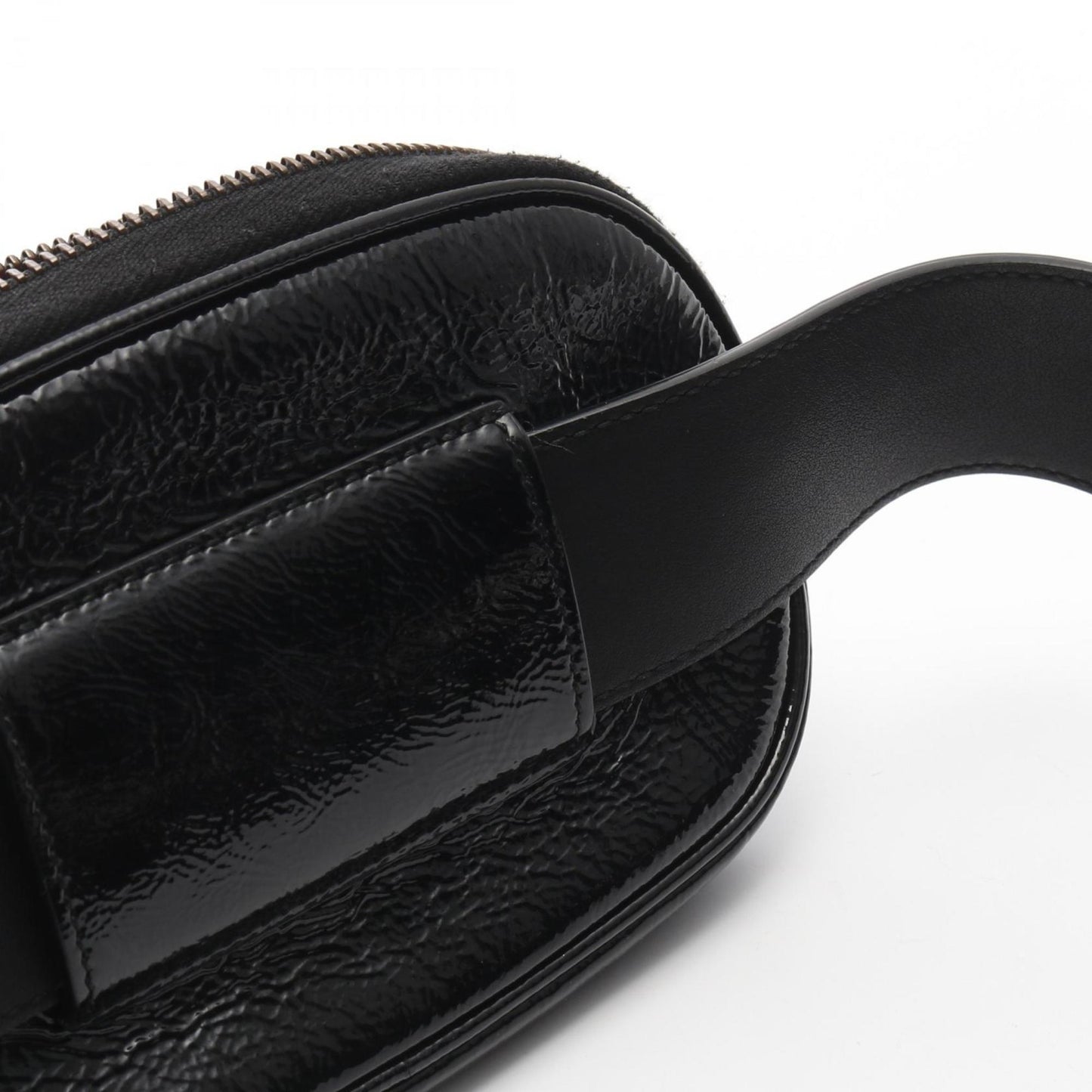 Gucci Black Patent Leather Fanny Pack Sling Bag