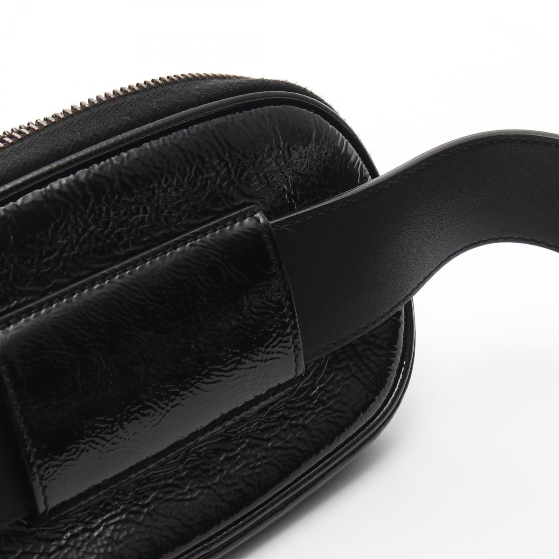 Gucci Black Patent Leather Fanny Pack Sling Bag