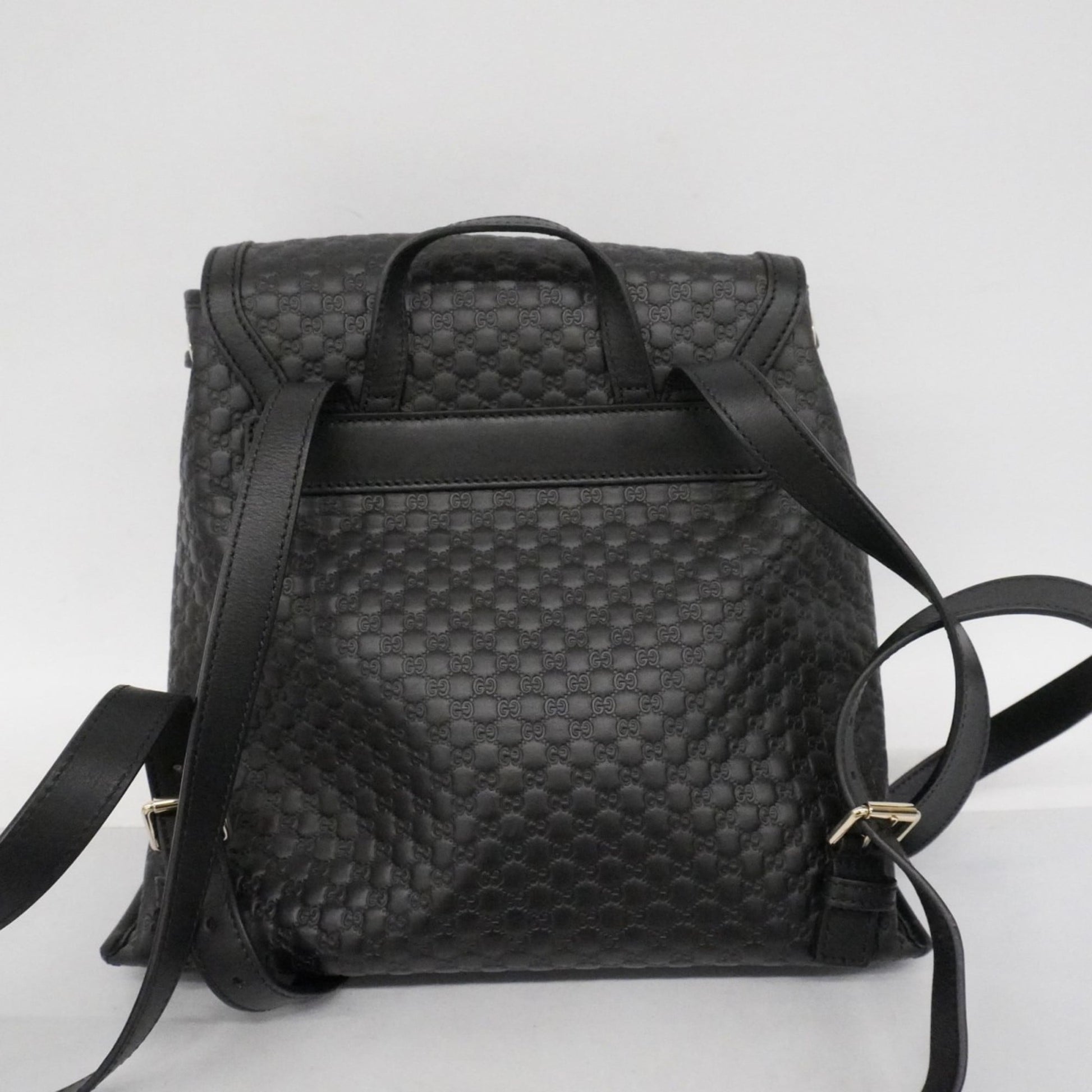 Gucci Black Leather Backpack