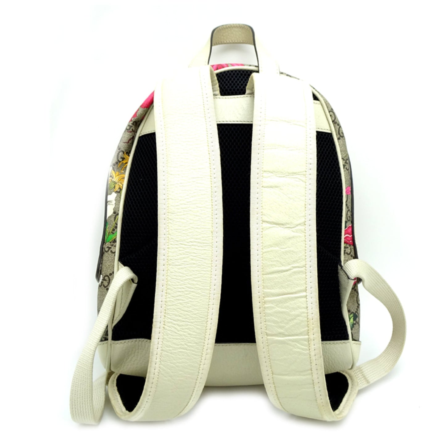 Gucci Beige White Gg Supreme Leather Backpack