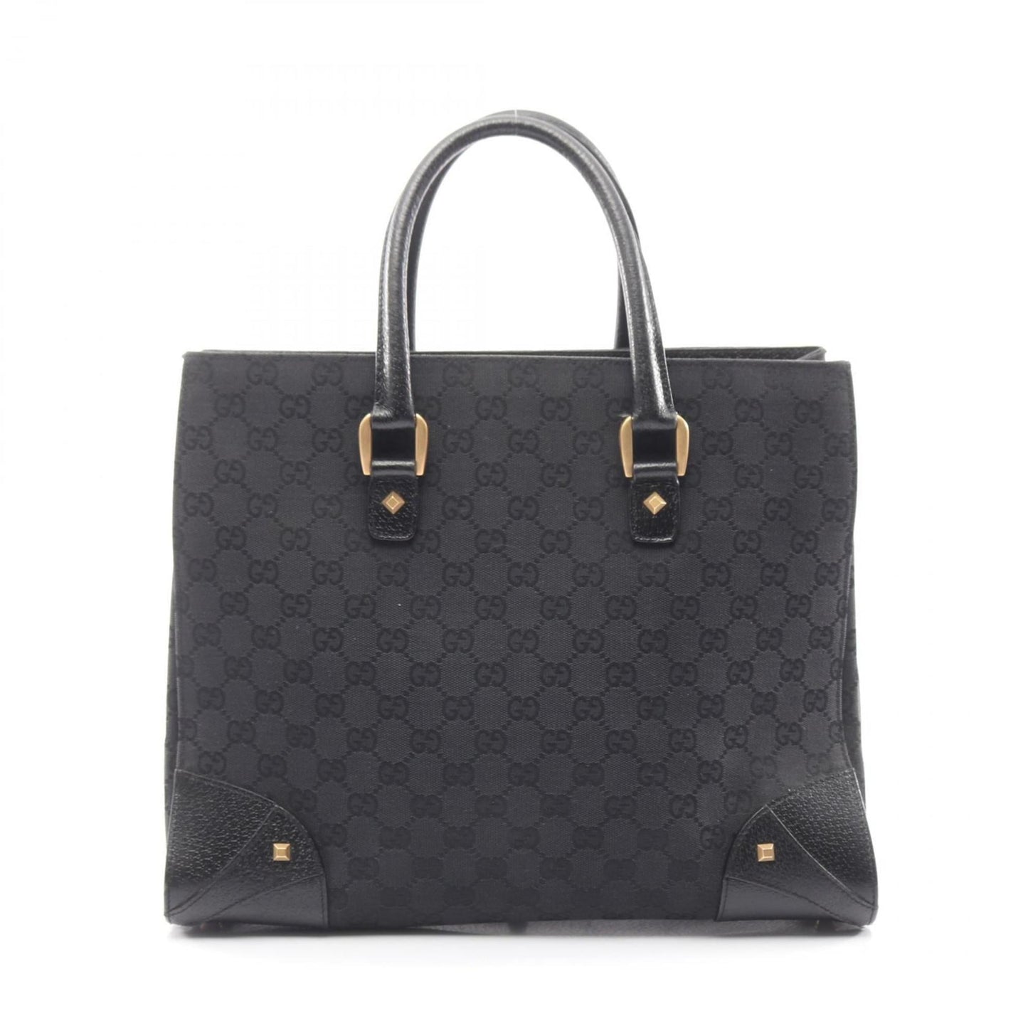 Gucci Black Canvas Leather Handbag
