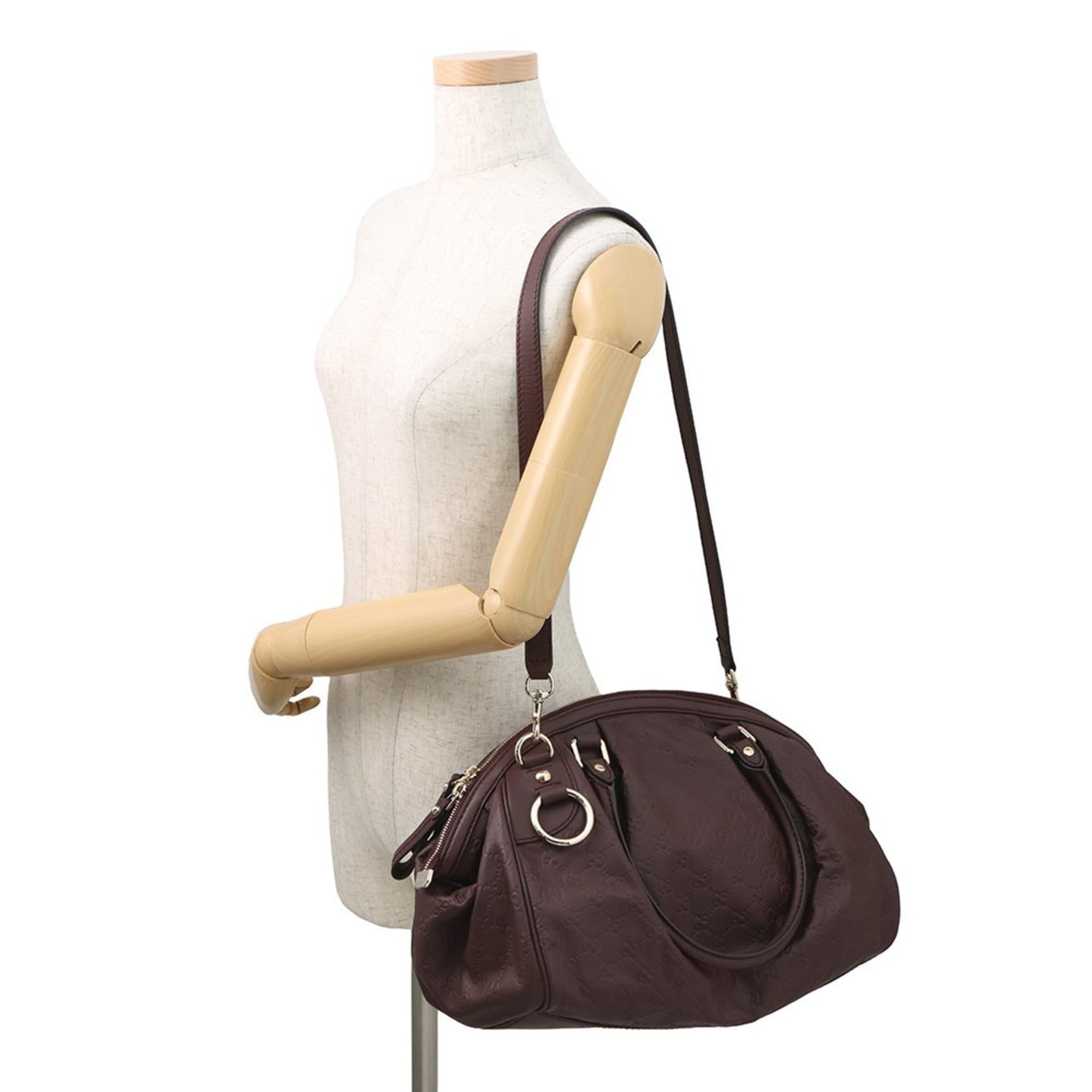 Gucci Sukey Bordeaux Leather Shoulder Bag Tote Bag