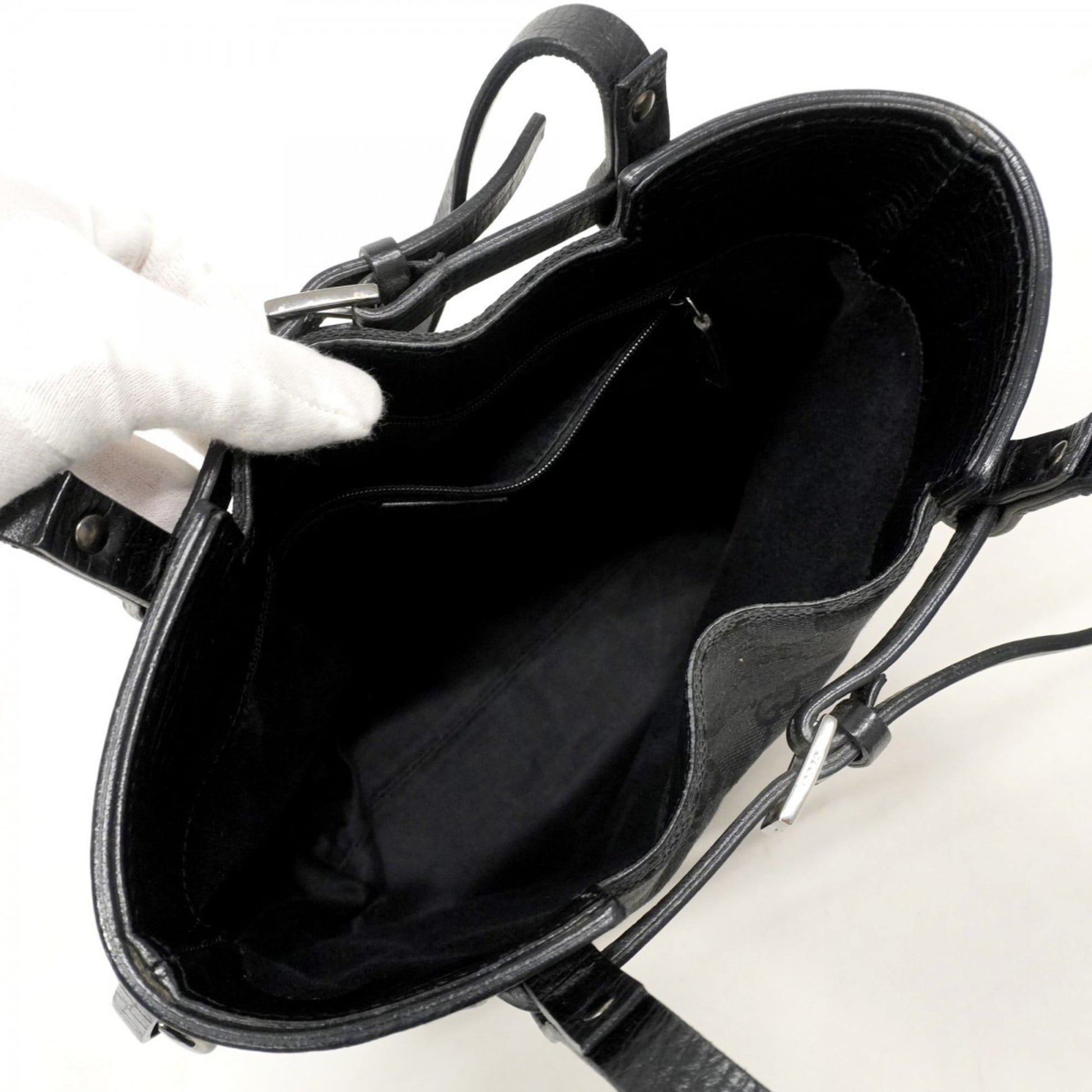 Gucci Black Canvas Handbag