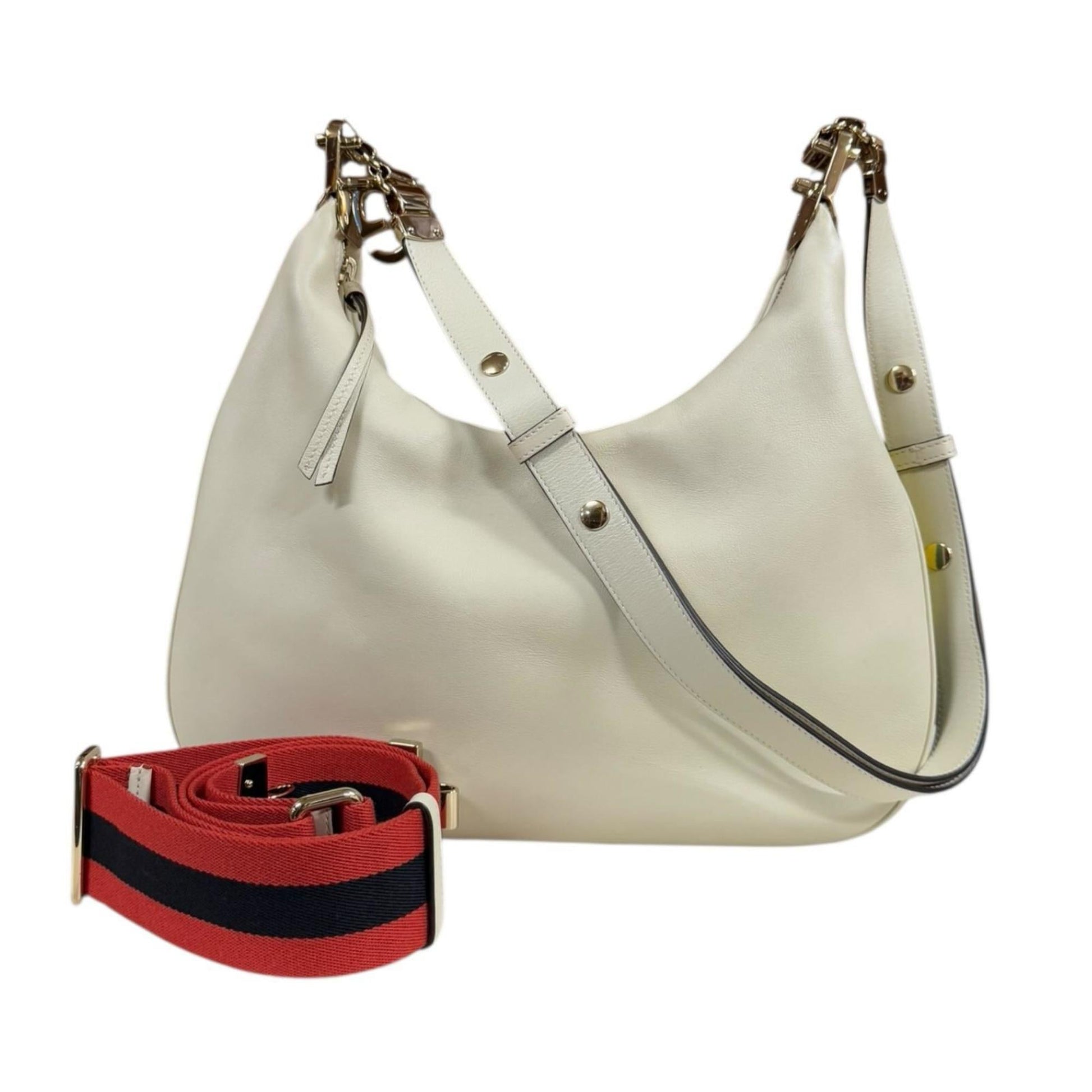 Gucci White Leather Shoulder Bag