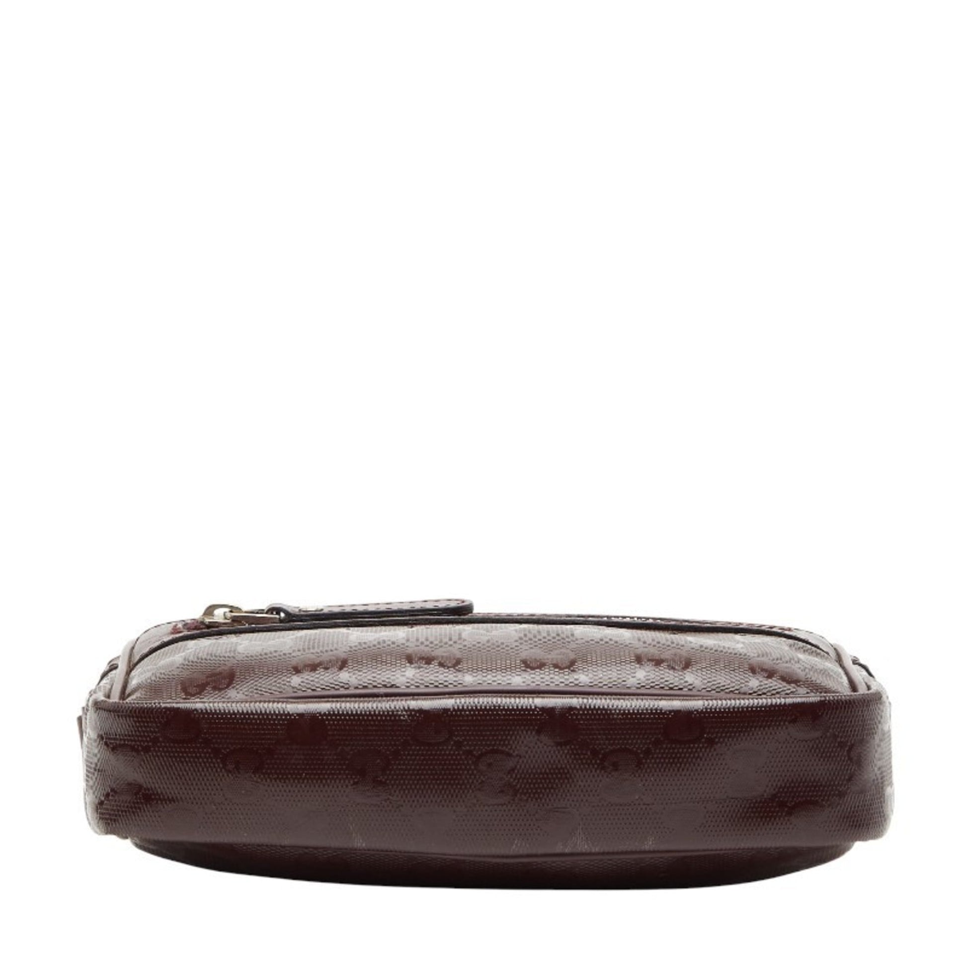 Gucci Purple Gg Imprimé Leather Shoulder Bag