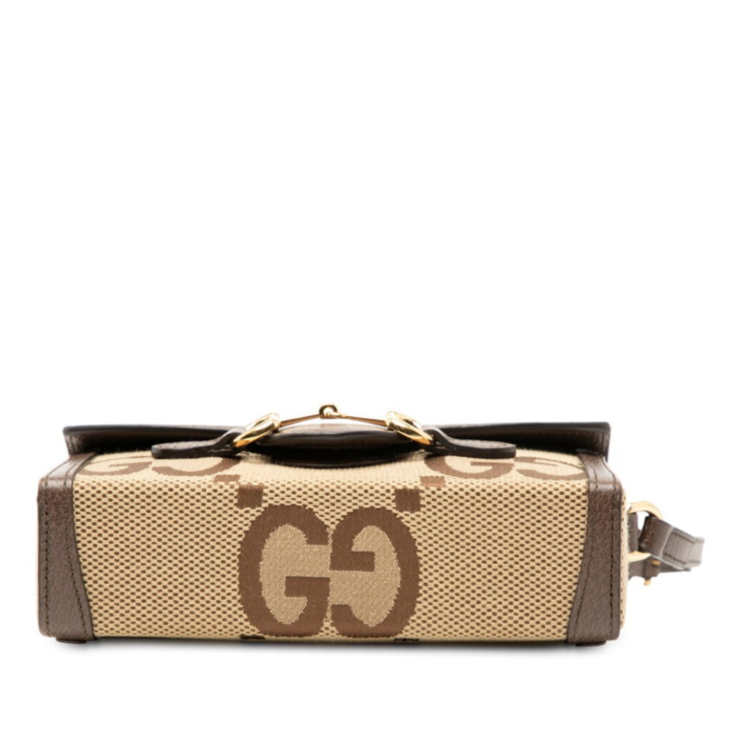 Gucci Brown Canvas Leather Shoulder Bag
