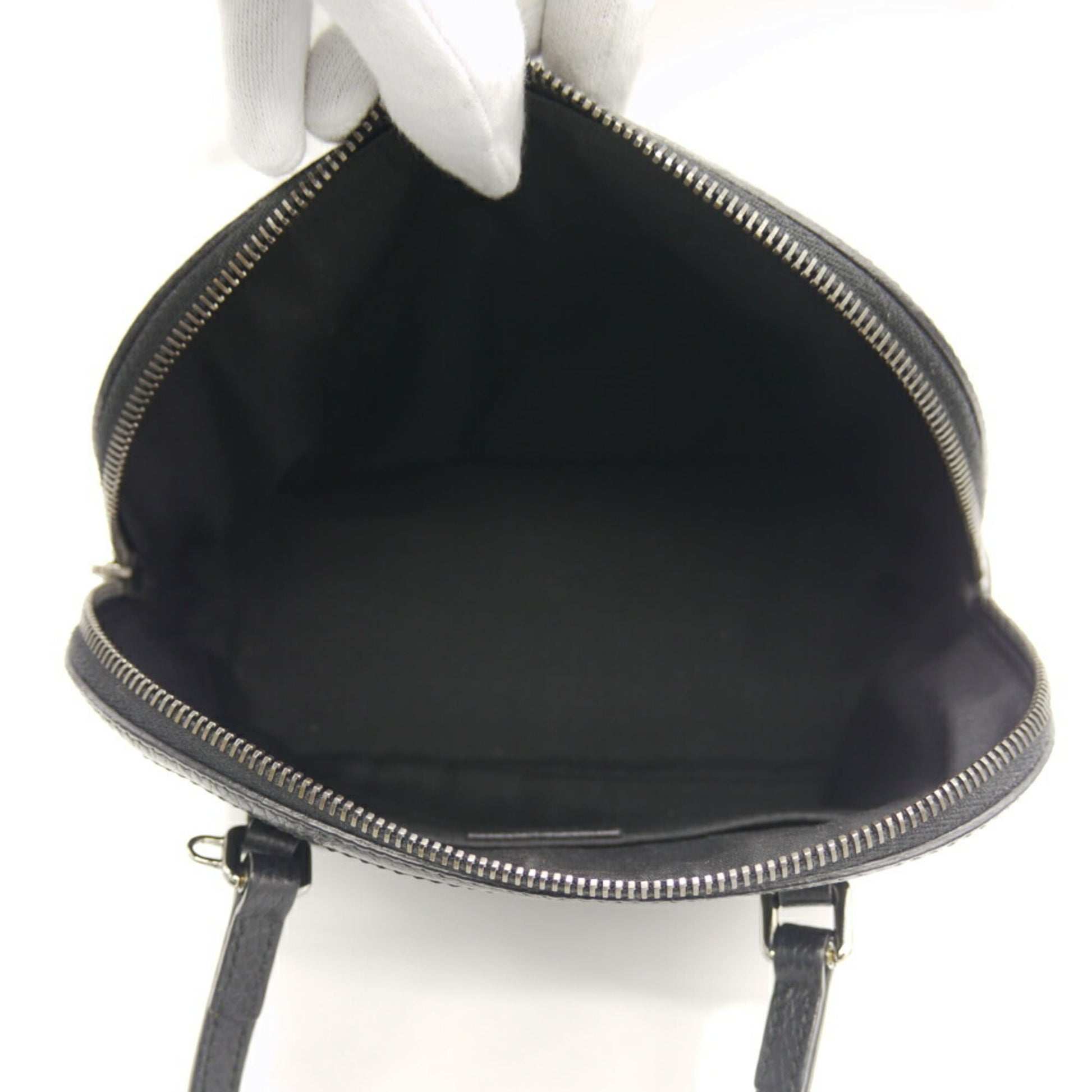 Gucci Black Nylon Leather Handbag Shoulder Bag