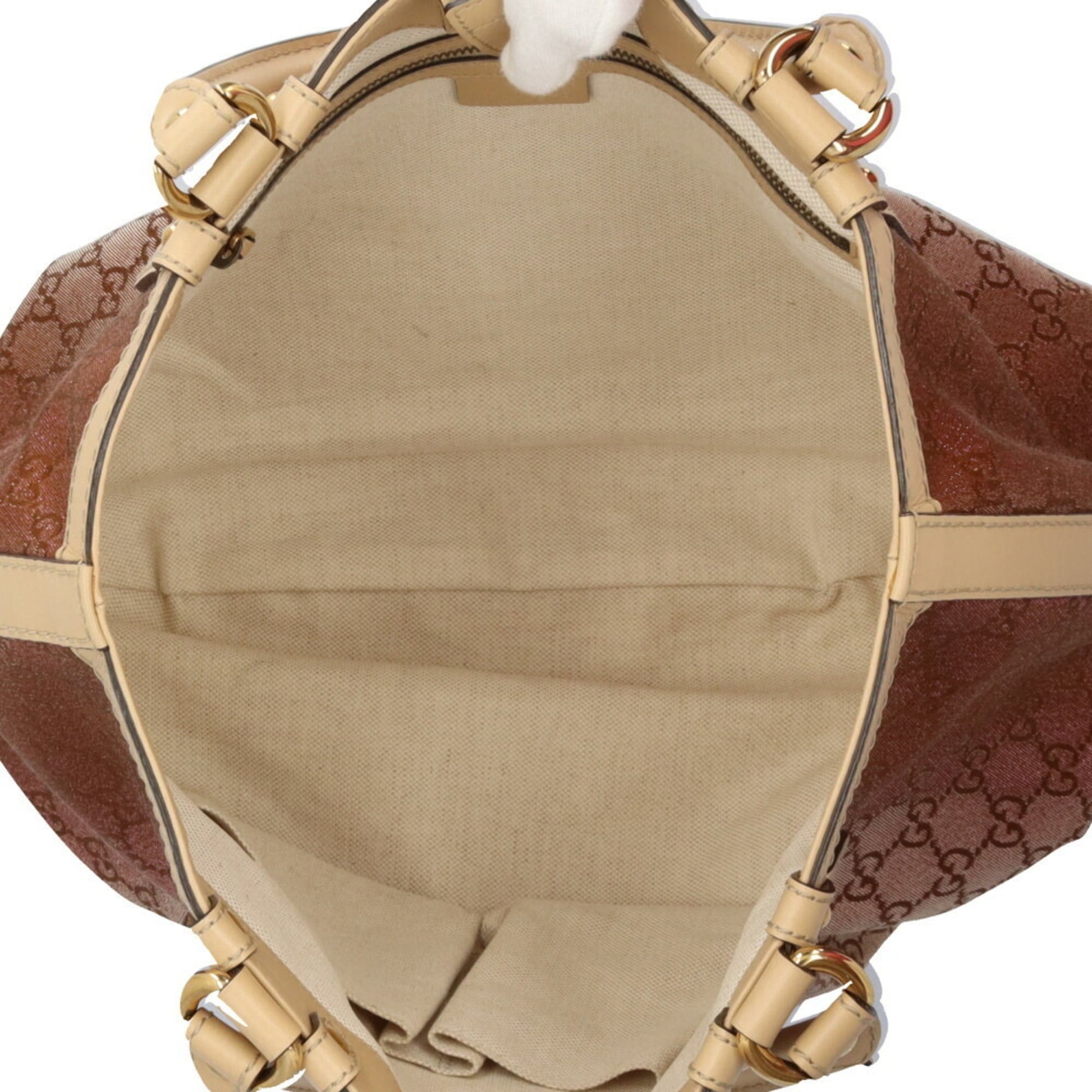 Gucci Beige Gg Canvas Handbag