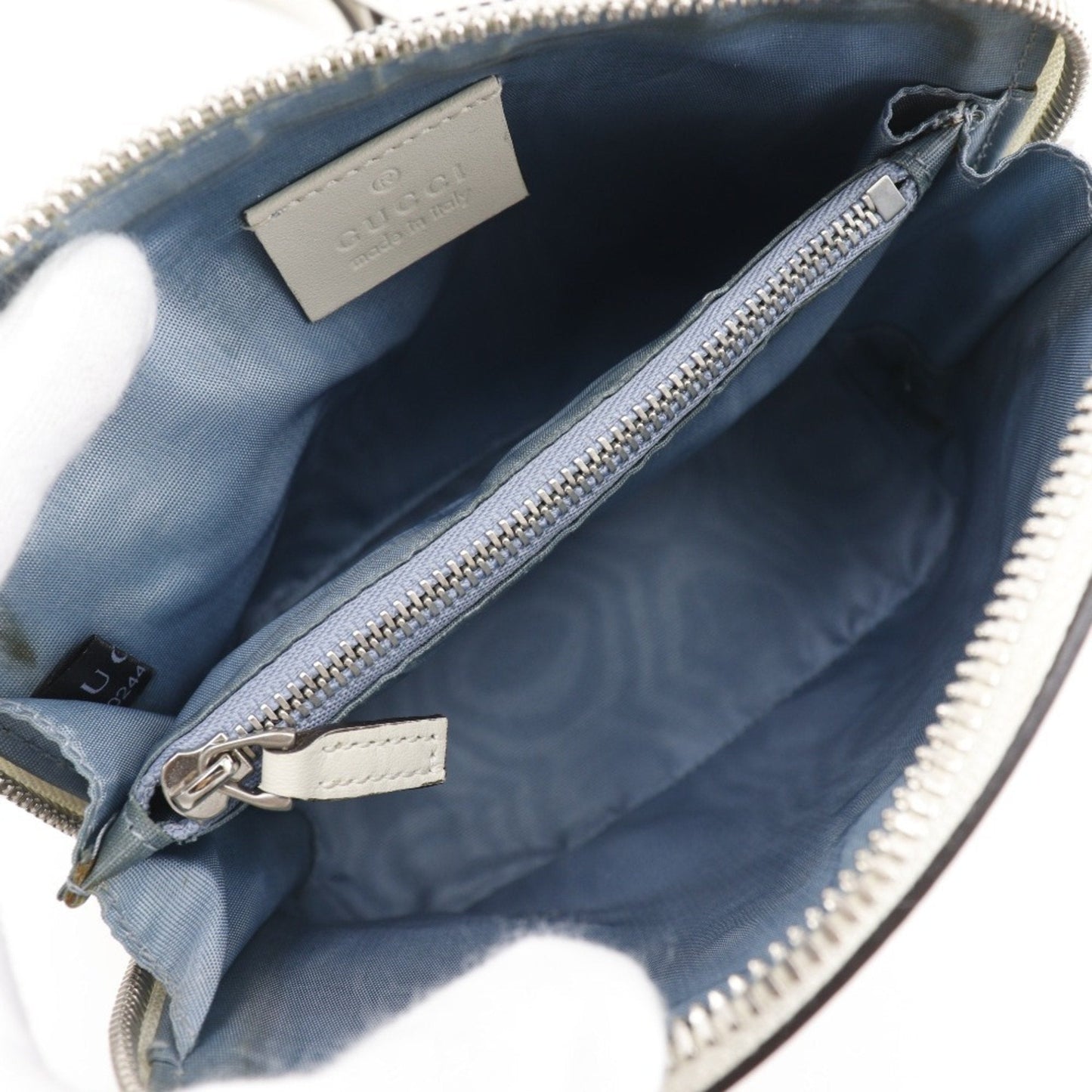 Gucci White Leather Shoulder Bag