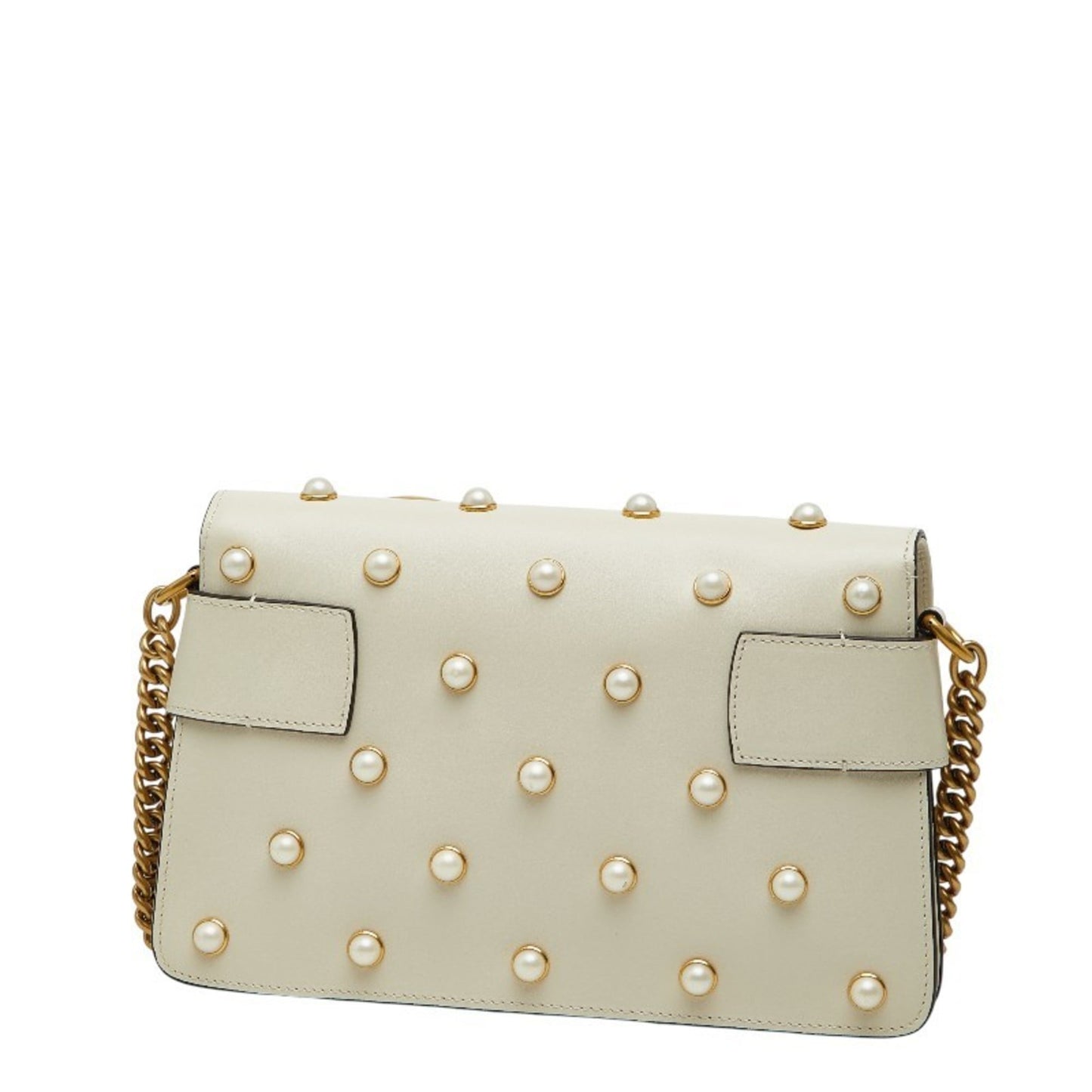 Gucci Multi-Color White Leather Handbag Shoulder Bag