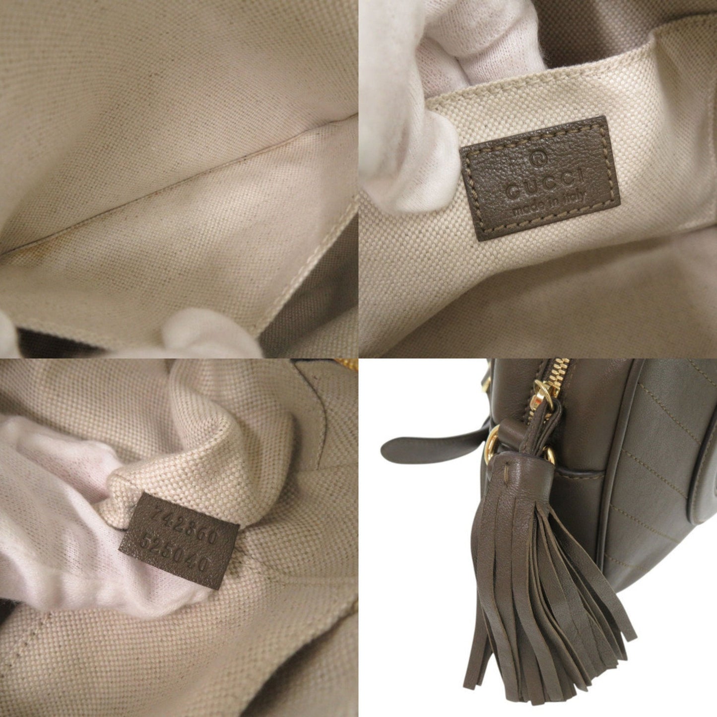 Gucci Brown Leather Shoulder Bag