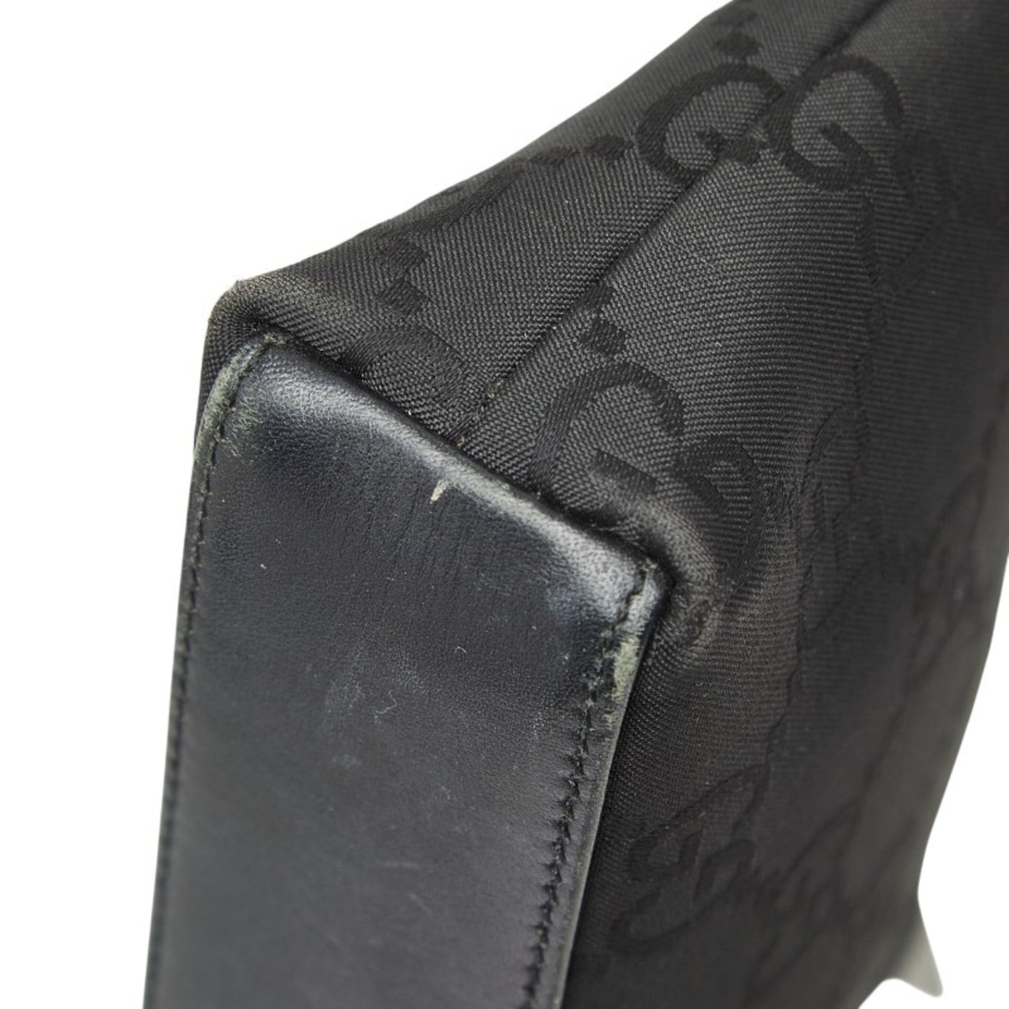 Gucci Black Nylon Leather Pouch