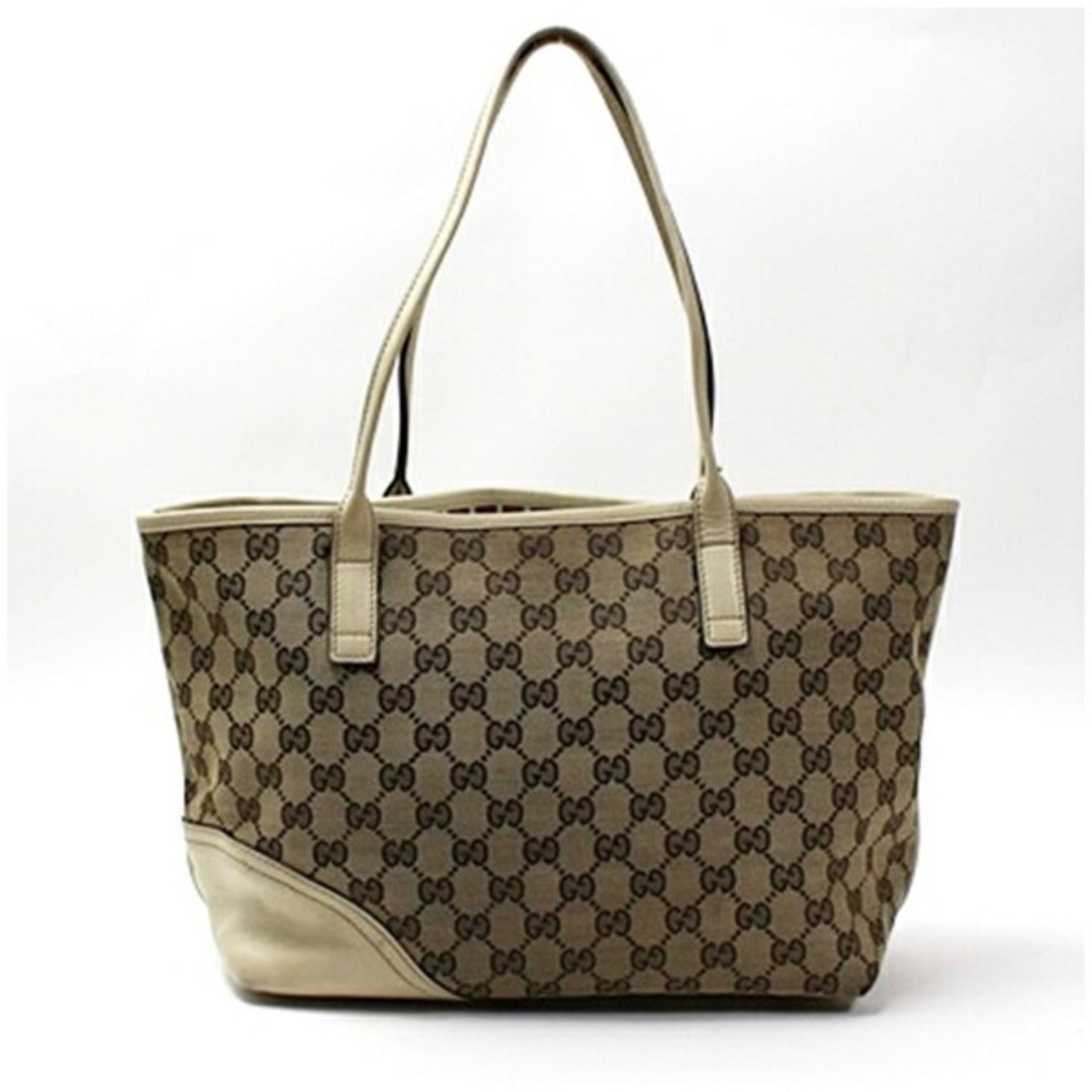 Gucci Brown Ivory Multi-Color Canvas Leather Shoulder Bag