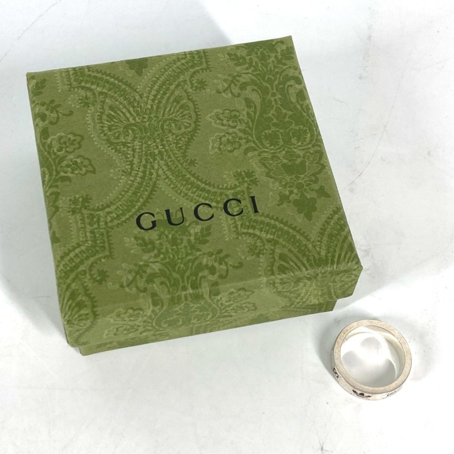Gucci Silver Black Silver 925 Band Ring