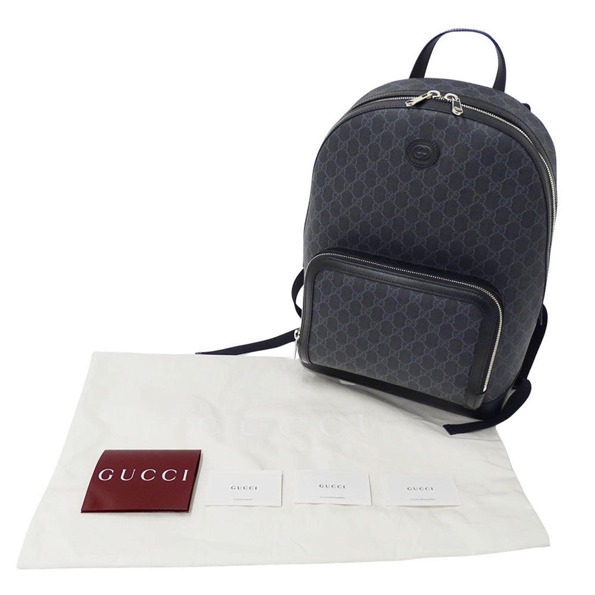 Gucci Black Gg Supreme Backpack