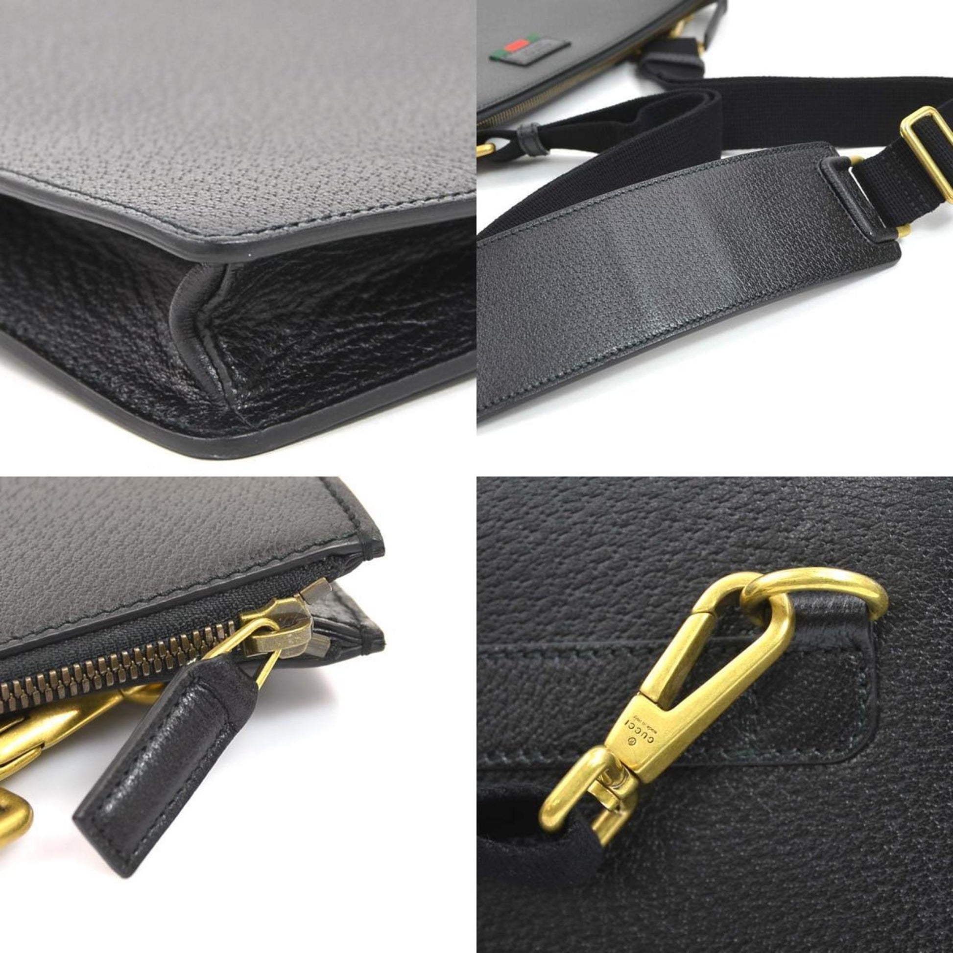 Gucci Black Leather Clutch Bag Shoulder Bag