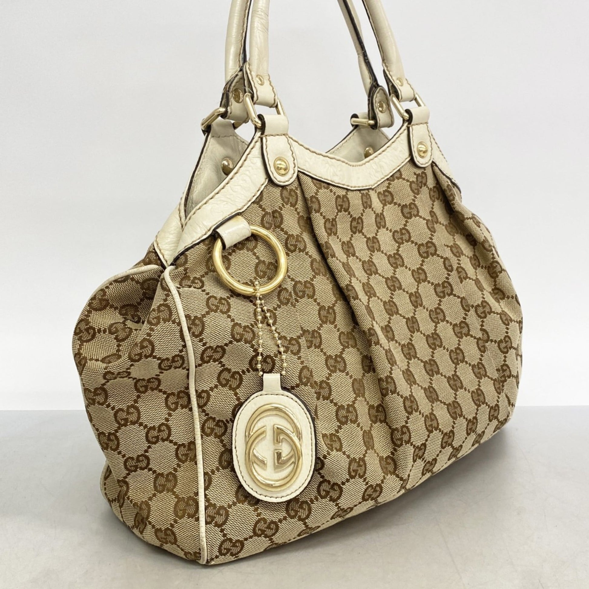 Gucci Brown Canvas Tote Bag