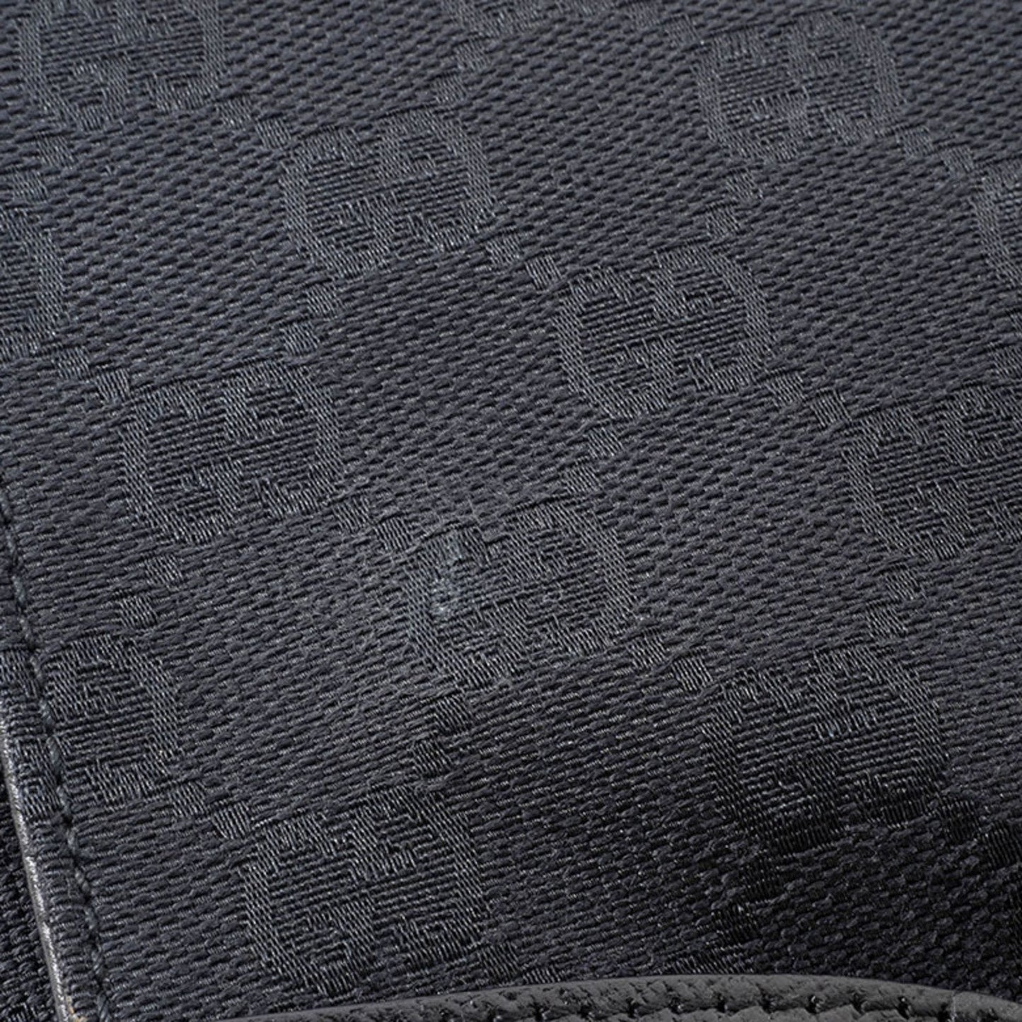 Gucci Gg Canvas Black Gg Canvas Leather Tote Bag