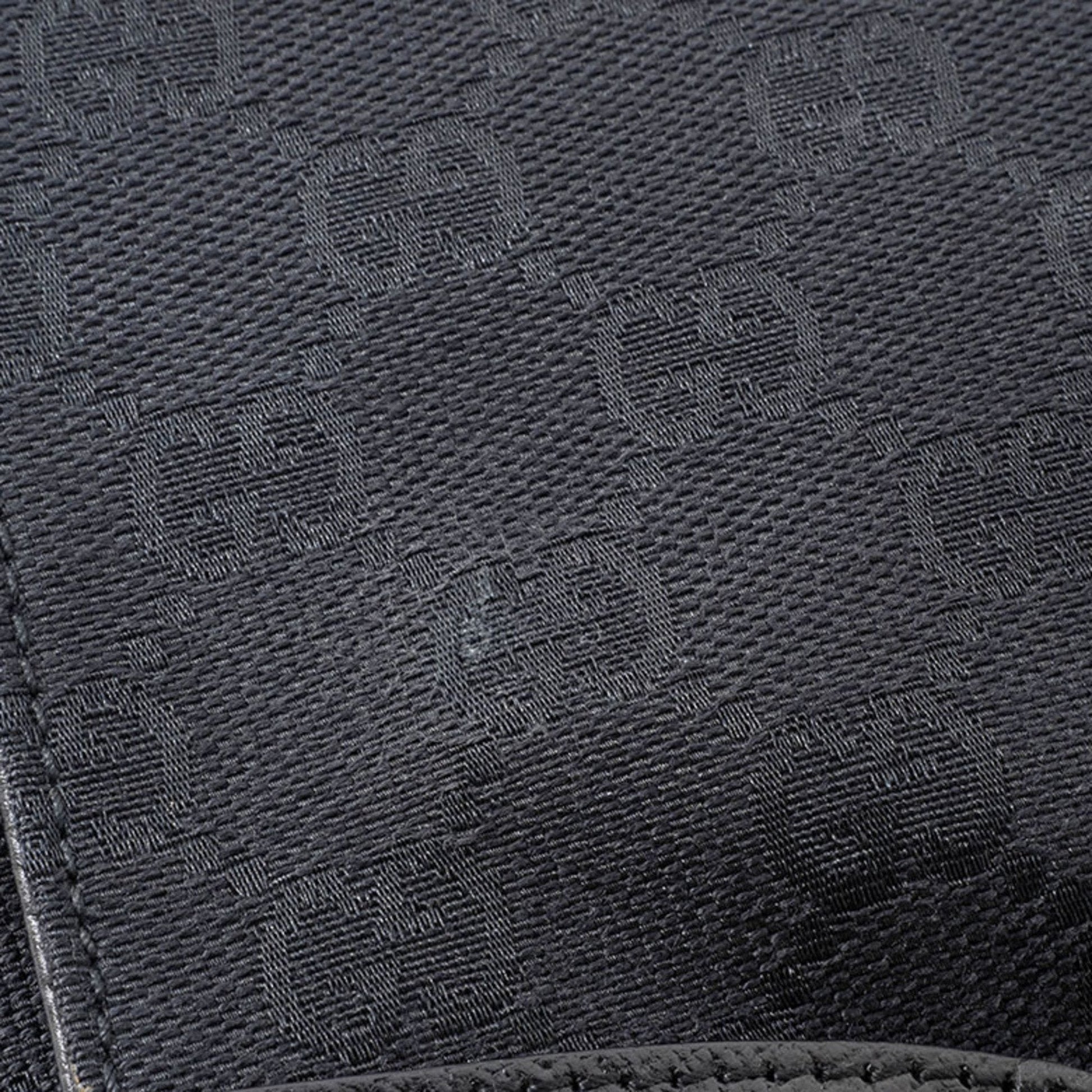 Gucci Gg Canvas Black Gg Canvas Leather Tote Bag