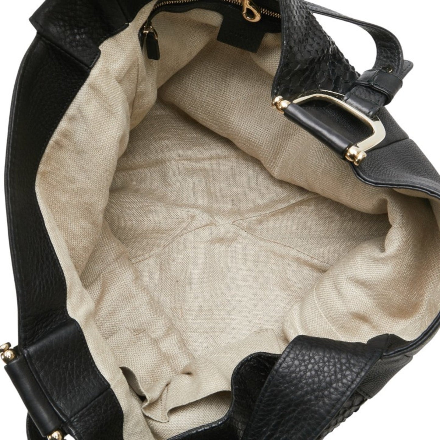 Gucci Black Leather Shoulder Bag Tote Bag