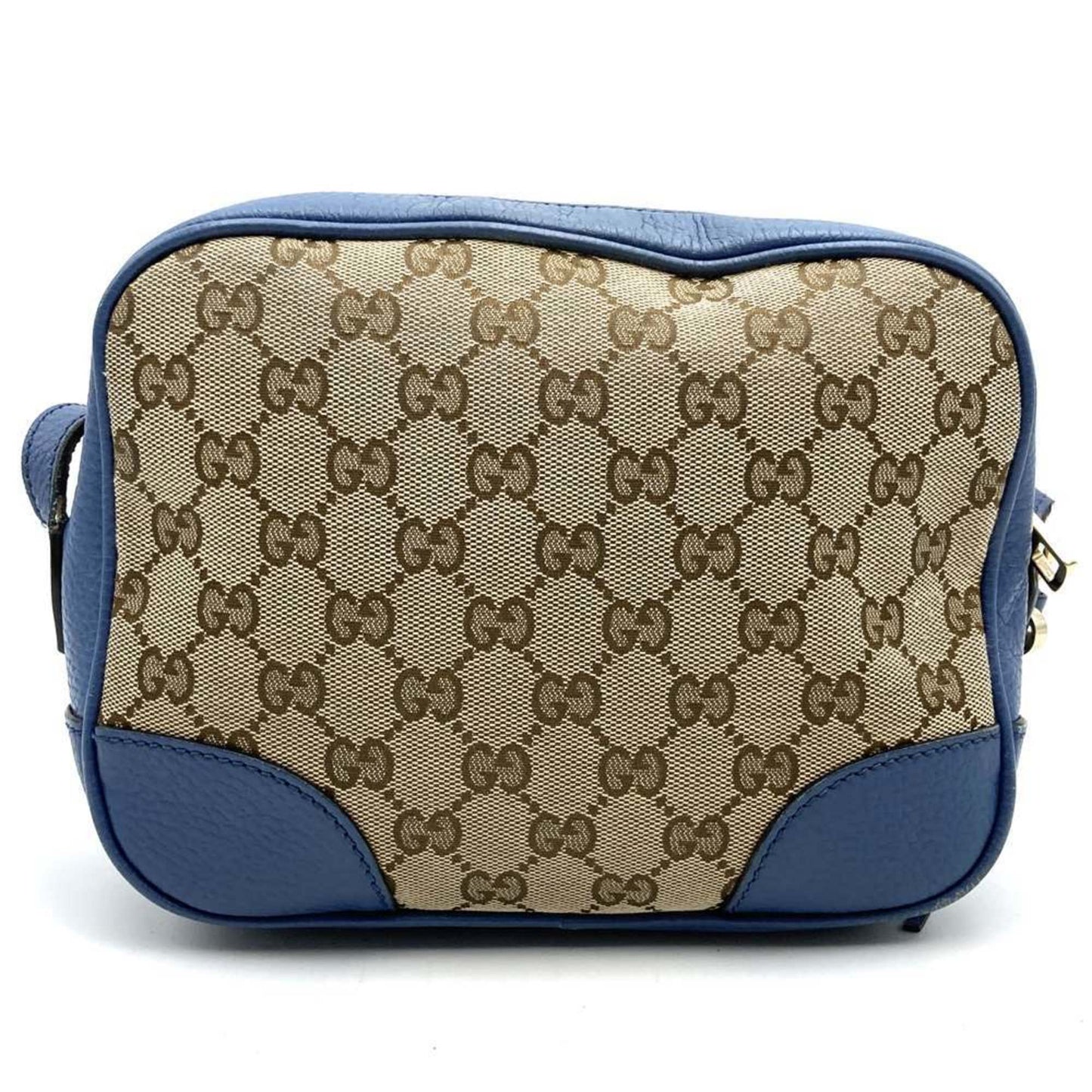 Gucci Brown Gg Canvas Leather Shoulder Bag