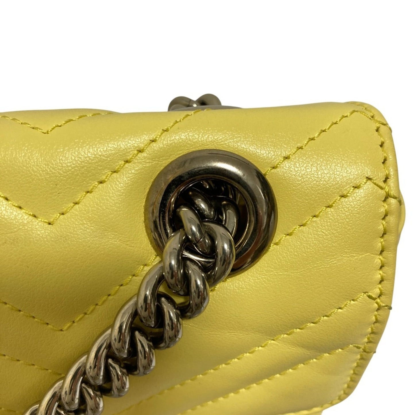 Gucci Yellow Quilting Leather Shoulder Bag