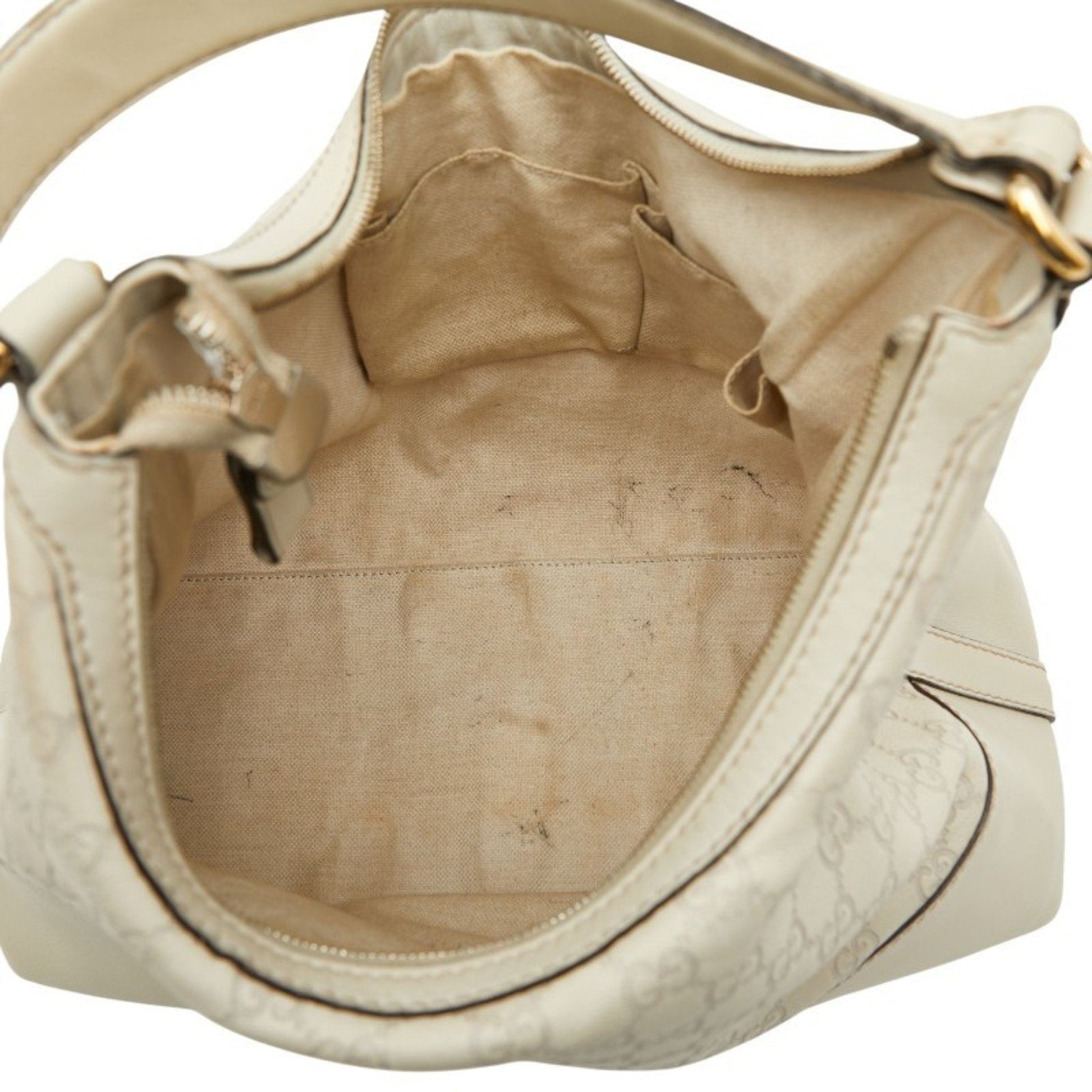 Gucci Guccissima White Leather Tote Bag