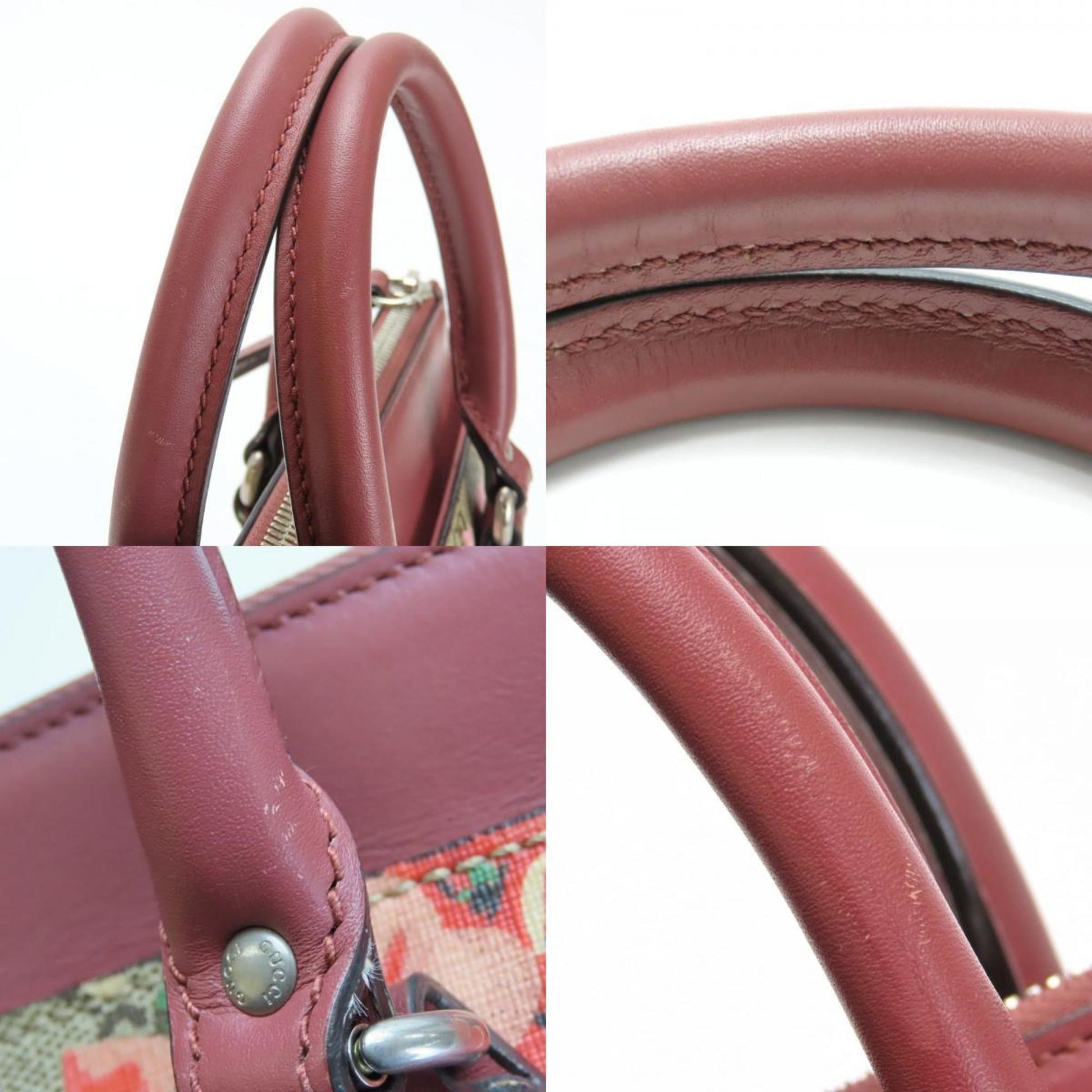 Gucci Gg Blooms Beige Pink Red Color Gg Supreme Handbag