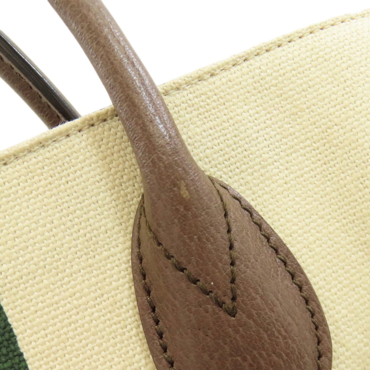 Gucci Beige Brown Canvas Handbag