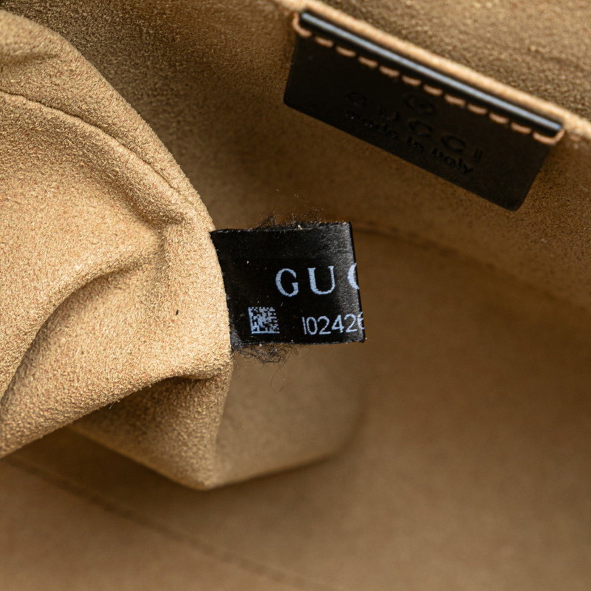 Gucci Beige Black Brown Pvc Leather Backpack