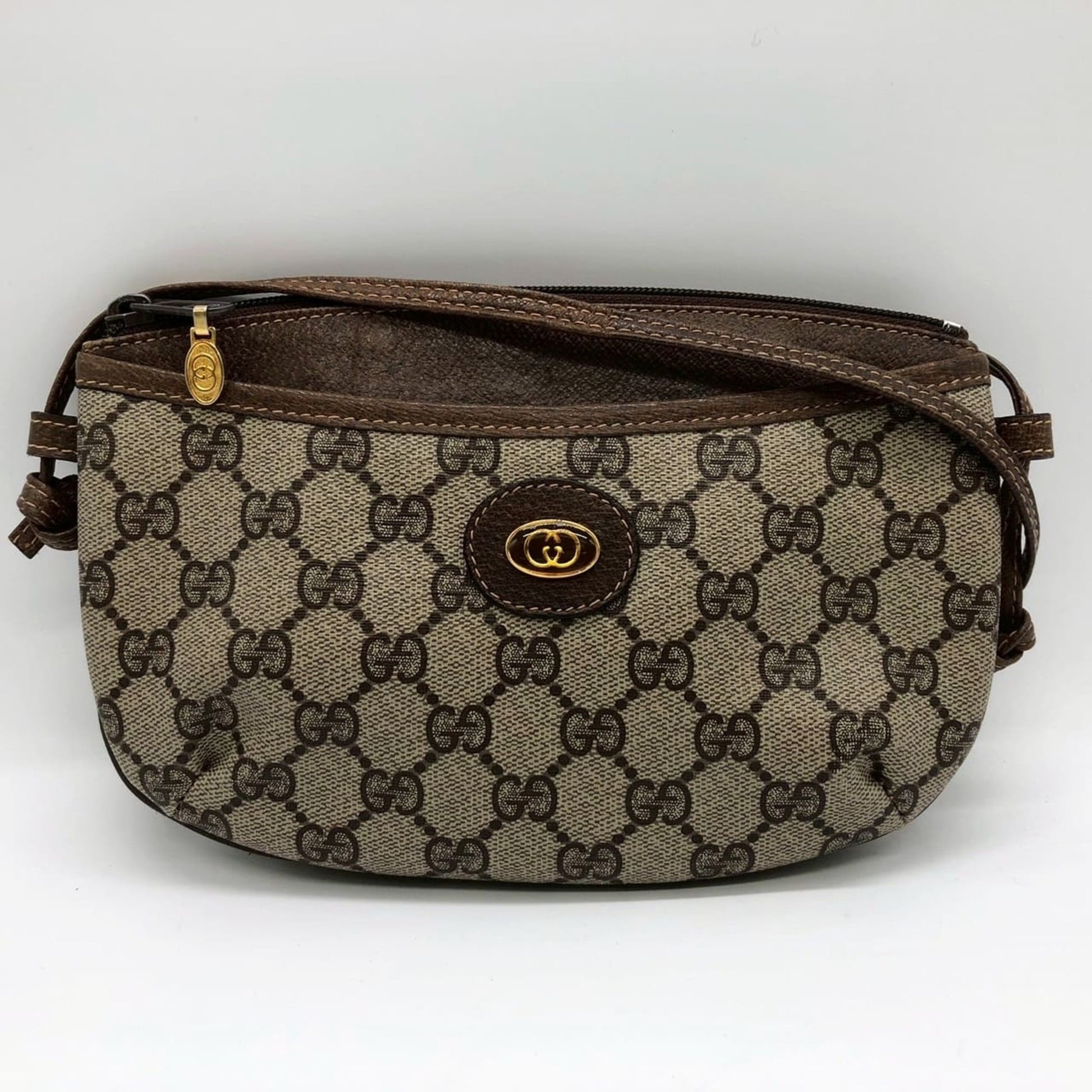 Gucci Brown Gg Supreme Shoulder Bag