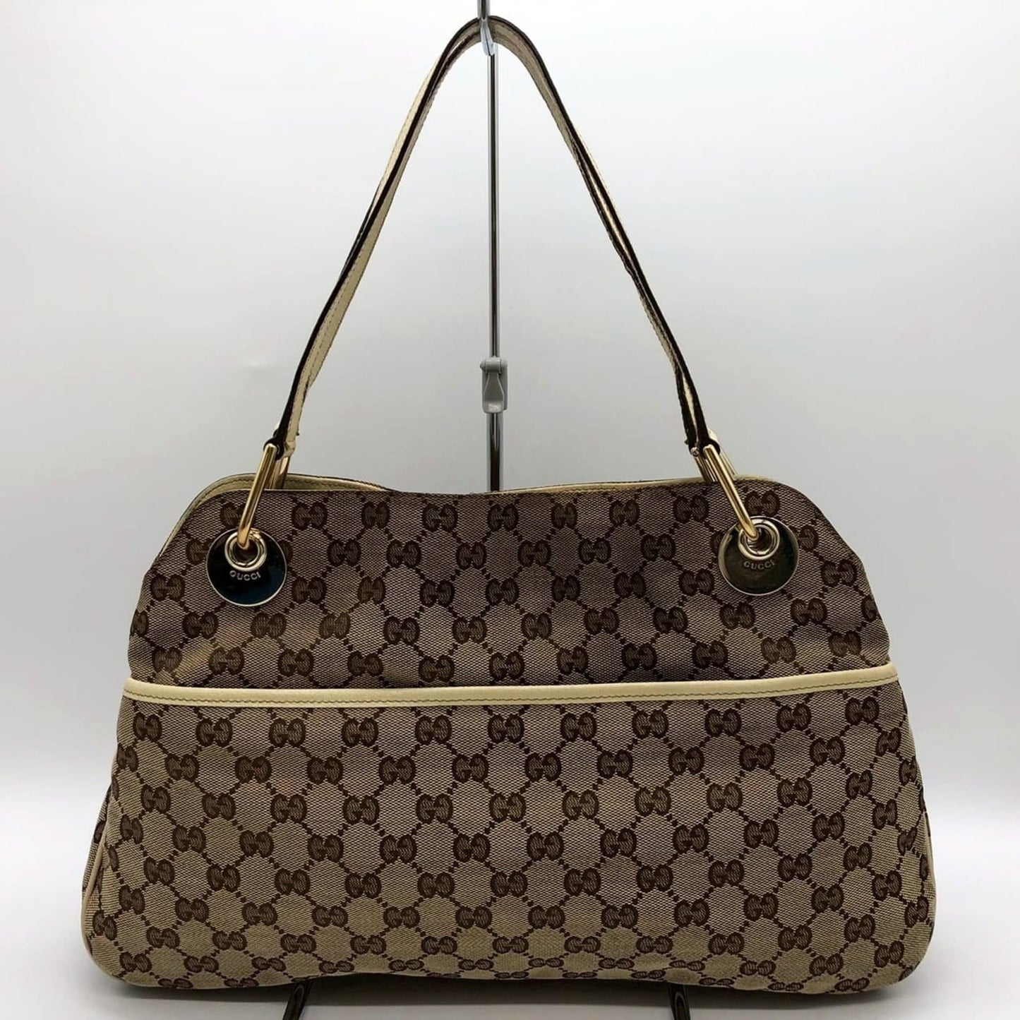 Gucci Gg Canvas Beige Gg Canvas Handbag Tote Bag