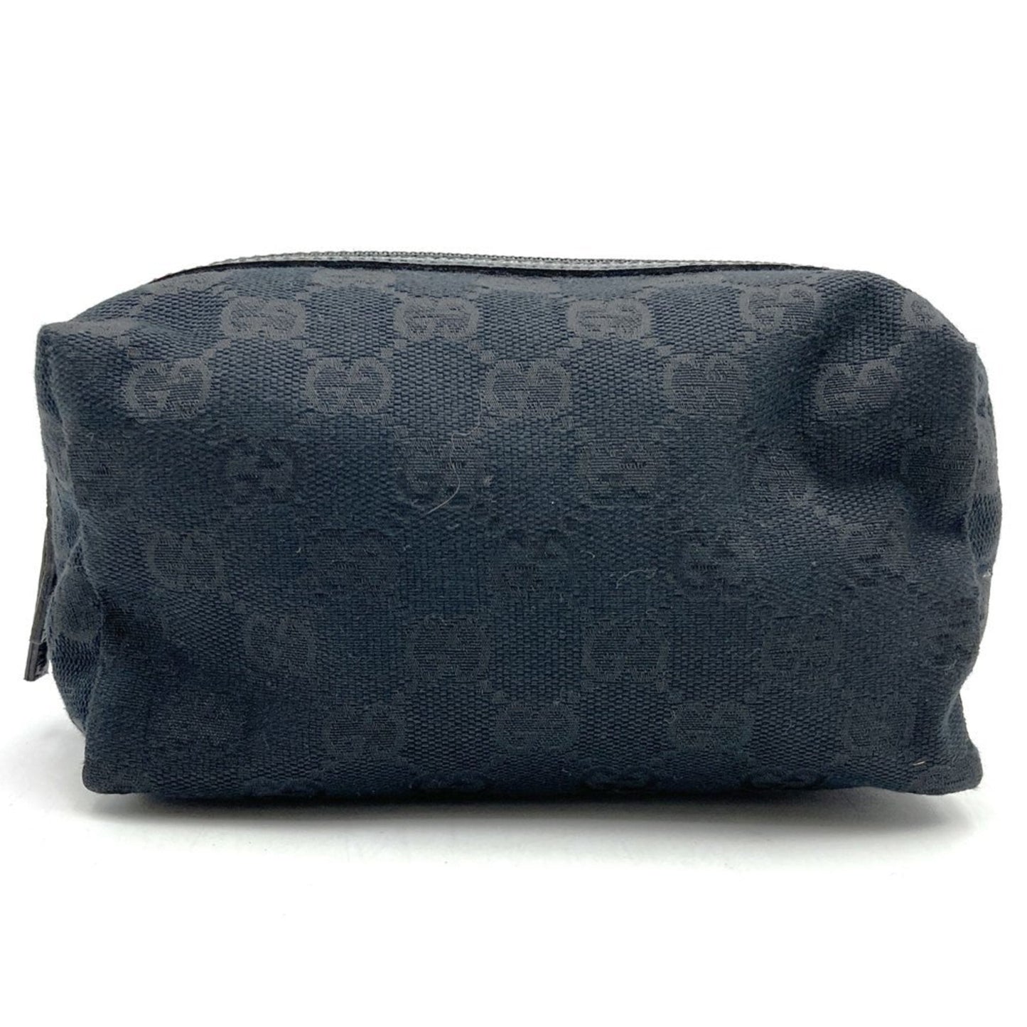 Gucci Black Gg Canvas Pouch