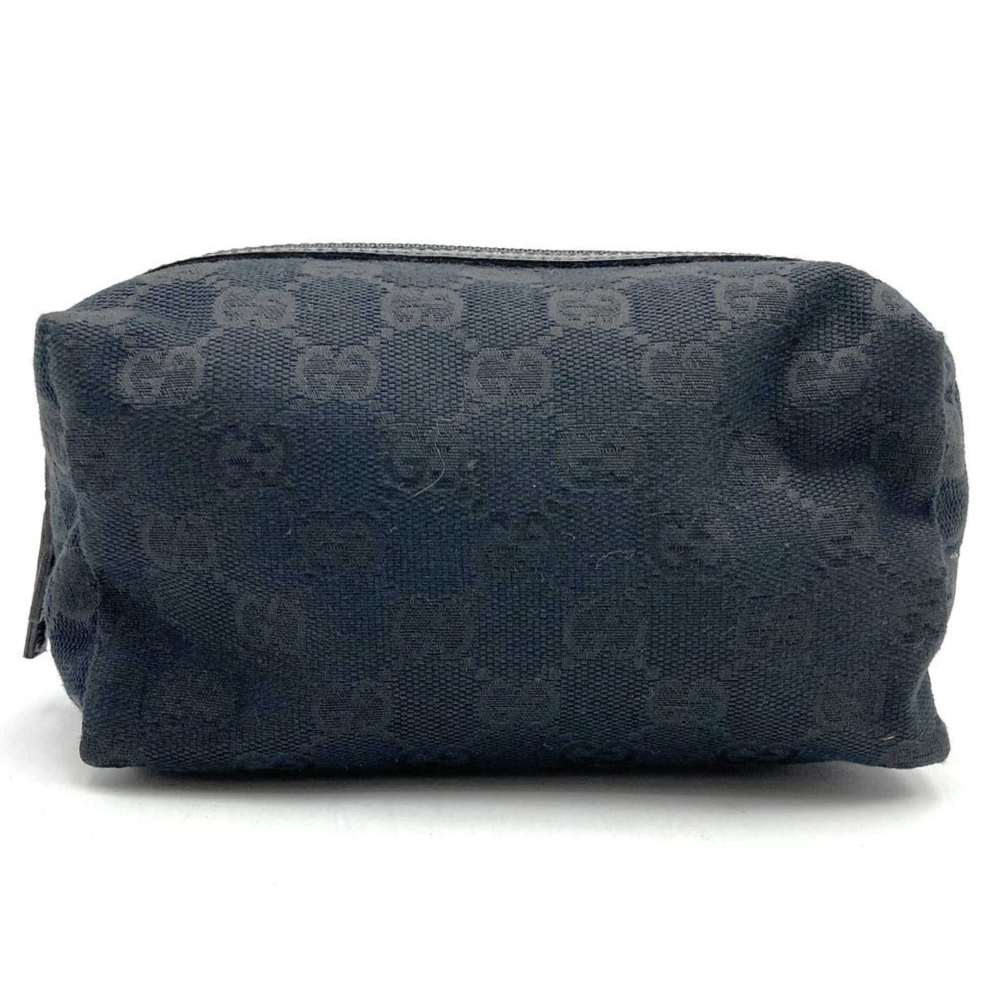 Gucci Black Gg Canvas Pouch