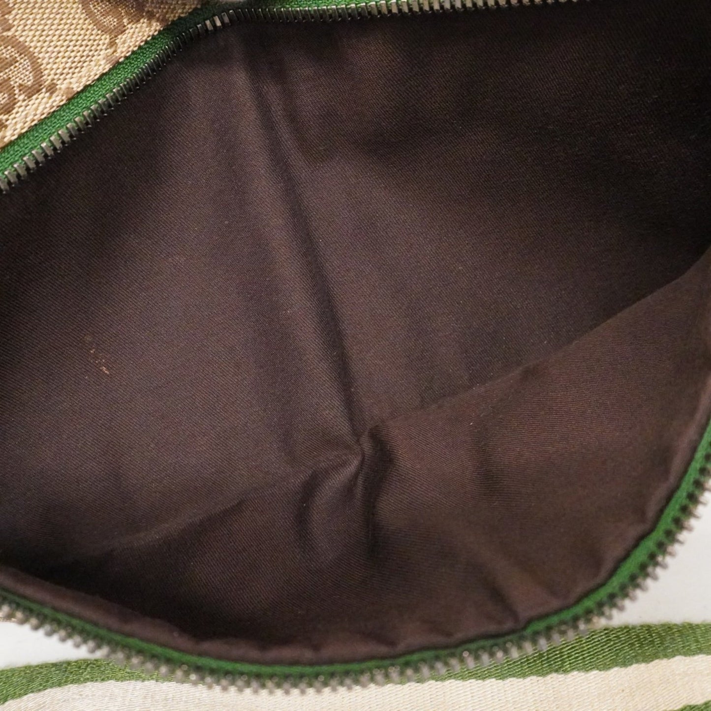 Gucci Brown Green Canvas Fanny Pack