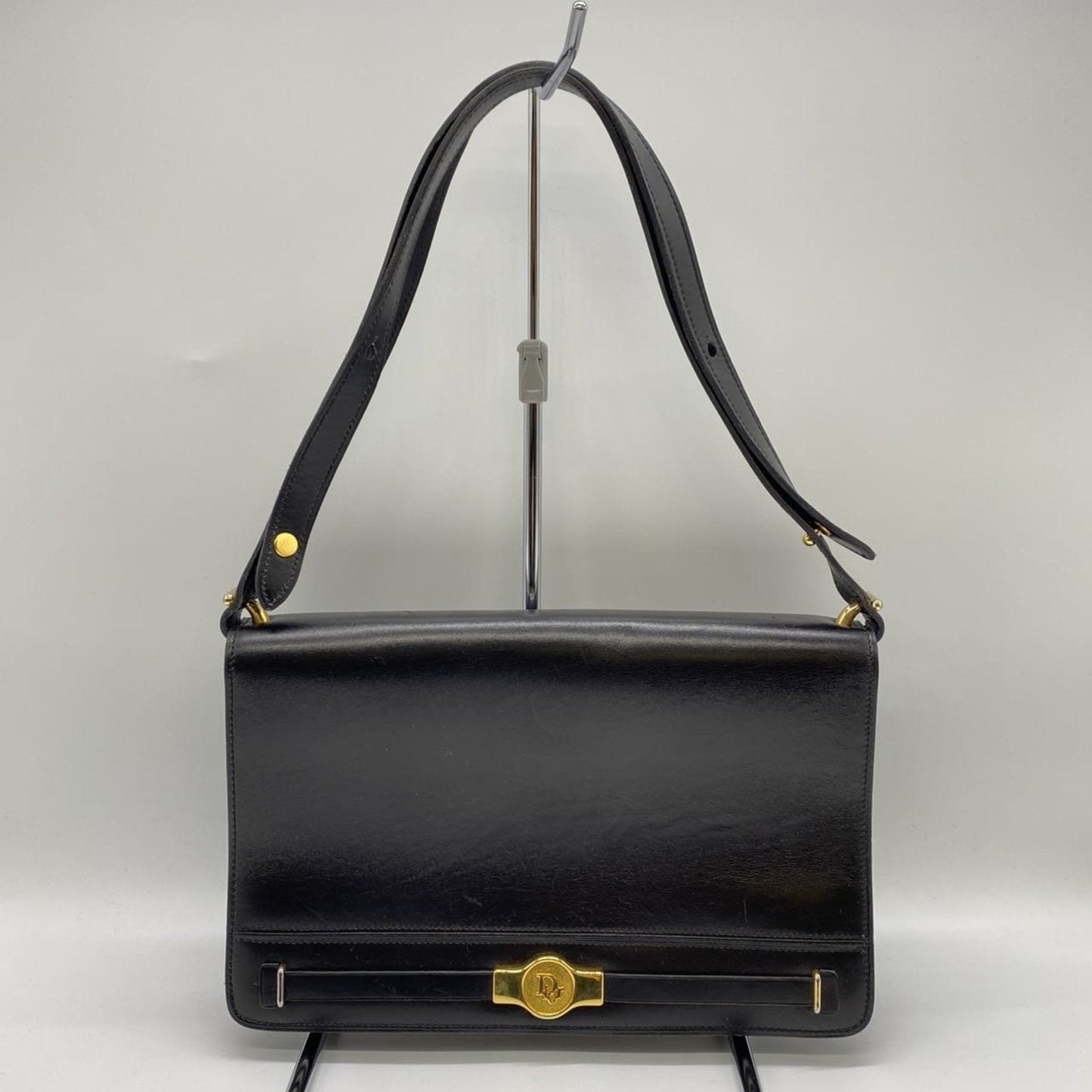 Dior Handbag Christian Shoulder Bag 15 Leather Black