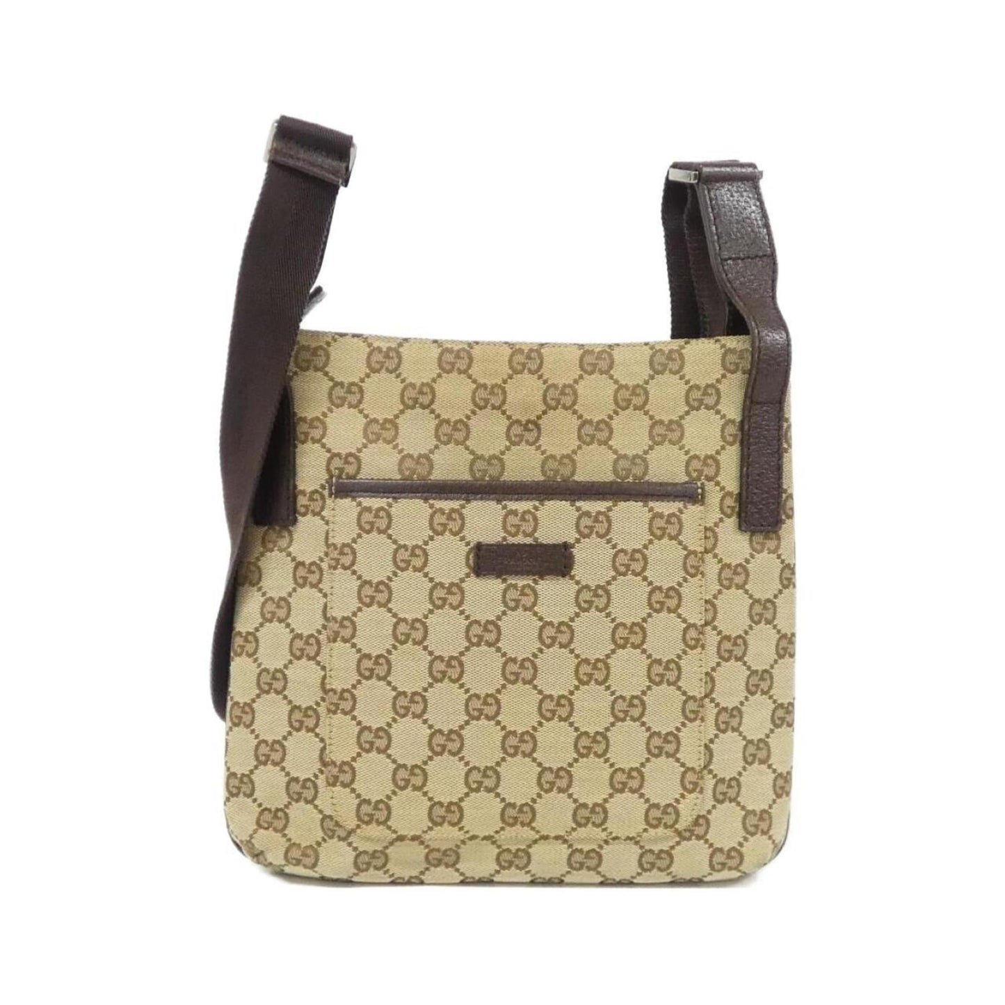 Gucci Beige Brown Gg Canvas Shoulder Bag