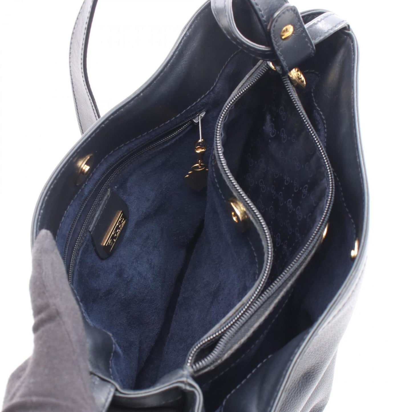 Gucci Navy Leather Shoulder Bag