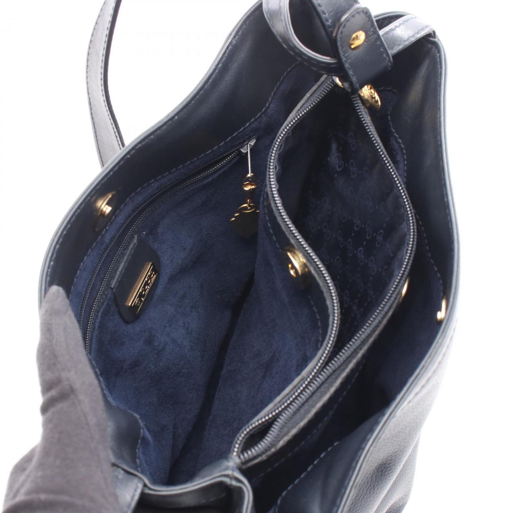 Gucci Navy Leather Shoulder Bag
