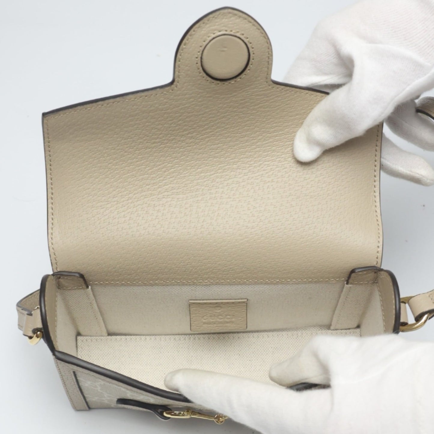 Gucci Beige Pvc Shoulder Bag