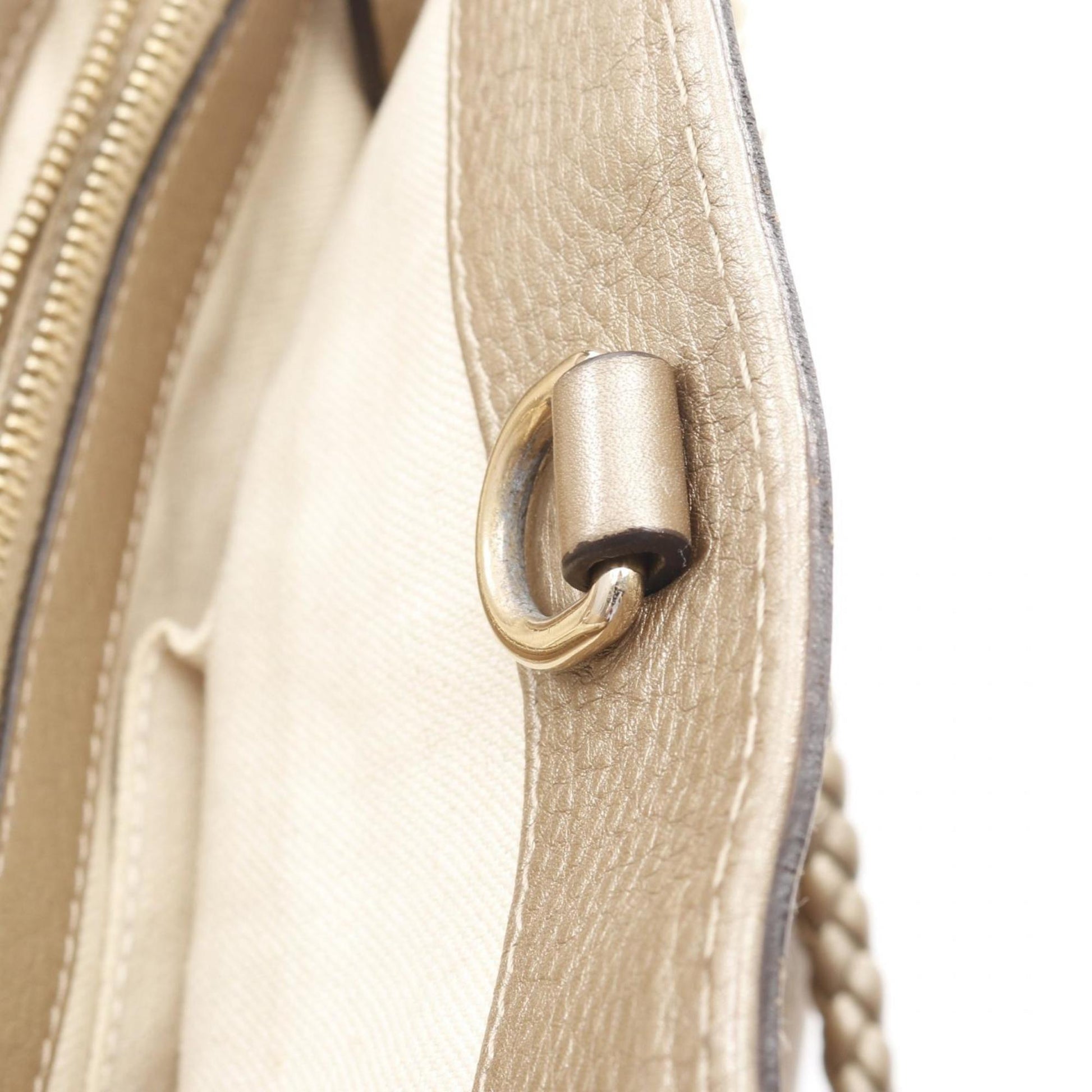 Gucci Gold Leather Tote Bag