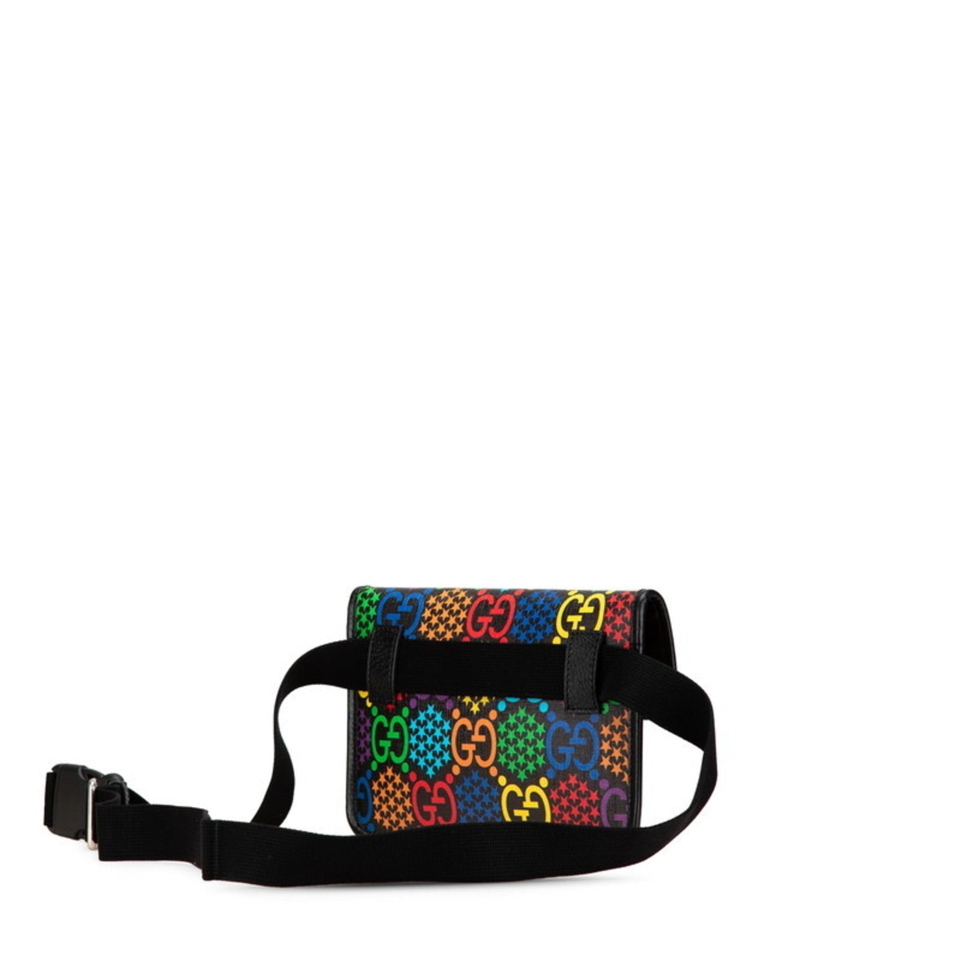 Gucci Black Multi-Color Leather Sling Bag
