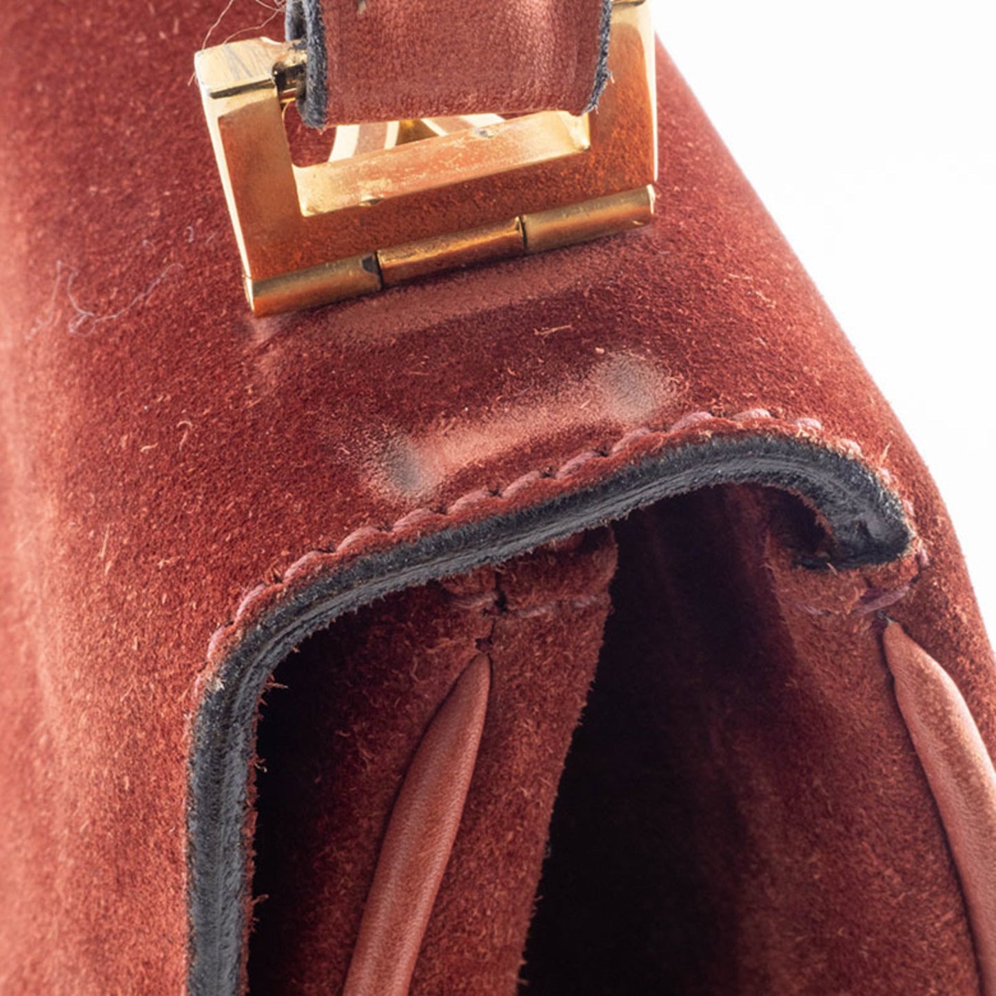 Gucci Brown Suede Handbag