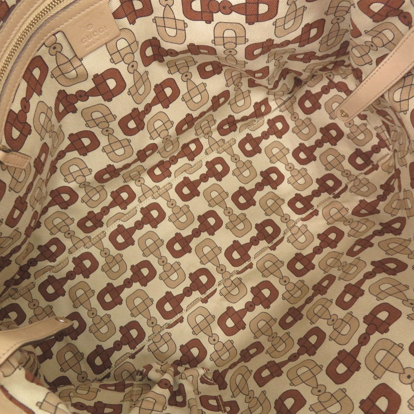Gucci Beige Leather Handbag Tote Bag