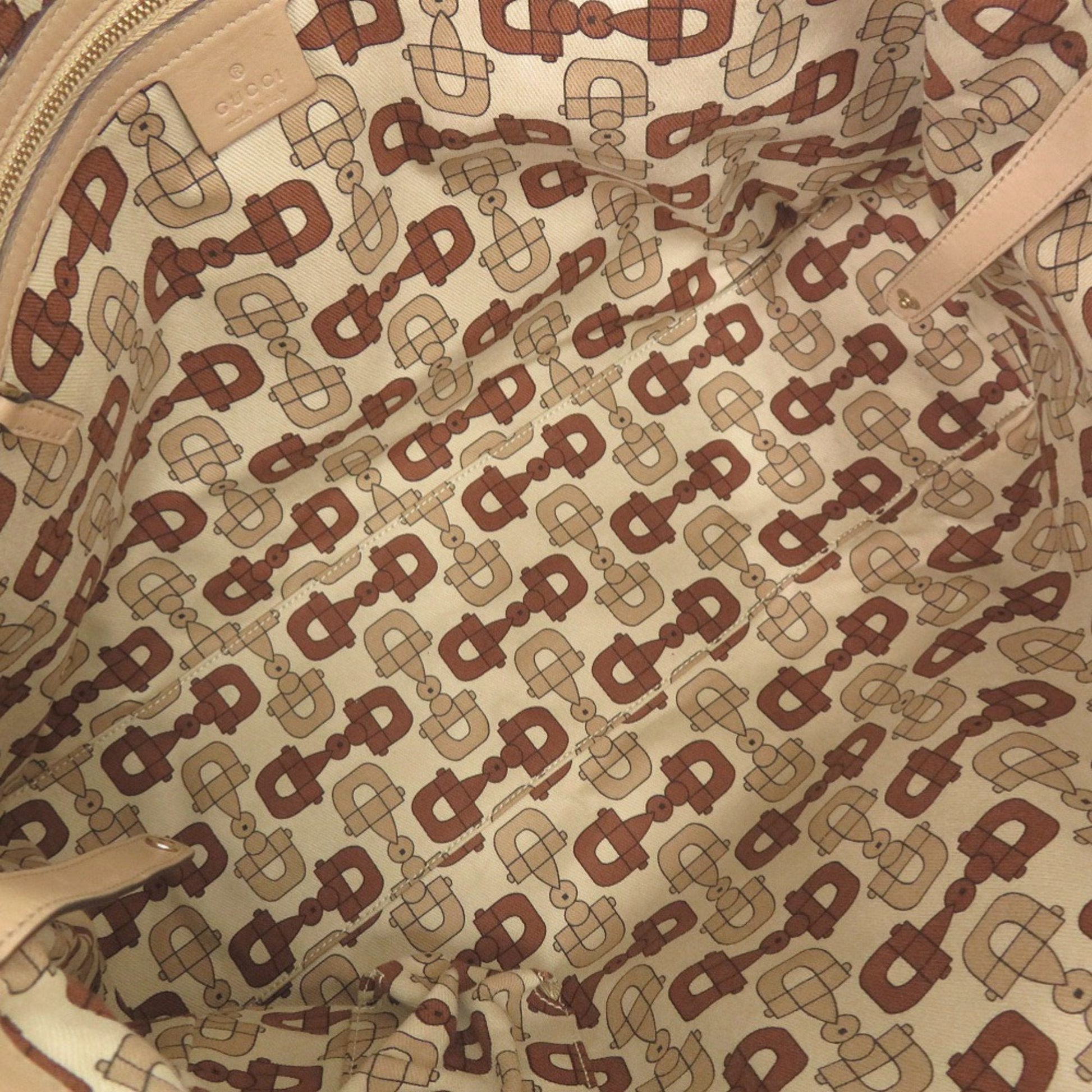 Gucci Beige Leather Handbag Tote Bag