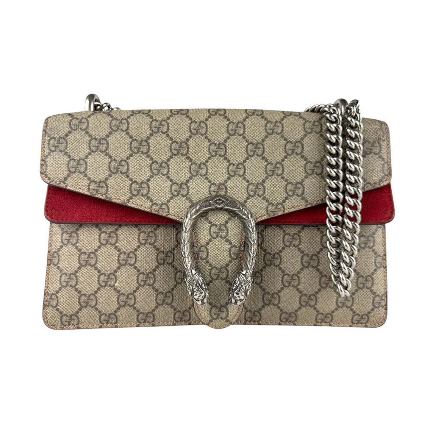 Gucci Brown Red Color Gg Supreme Shoulder Bag