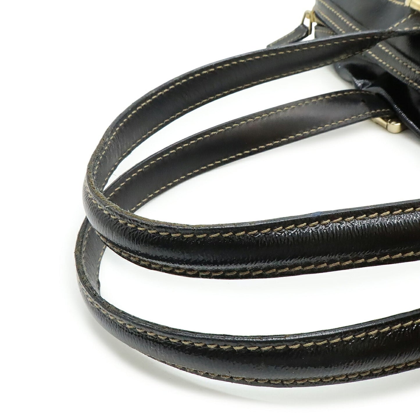 Gucci Black Coated Canvas Handbag