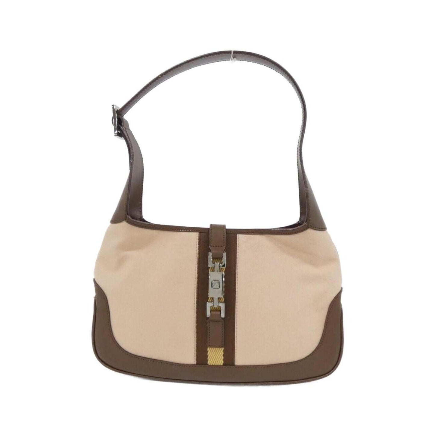 Gucci Brown Pink Canvas Leather Shoulder Bag